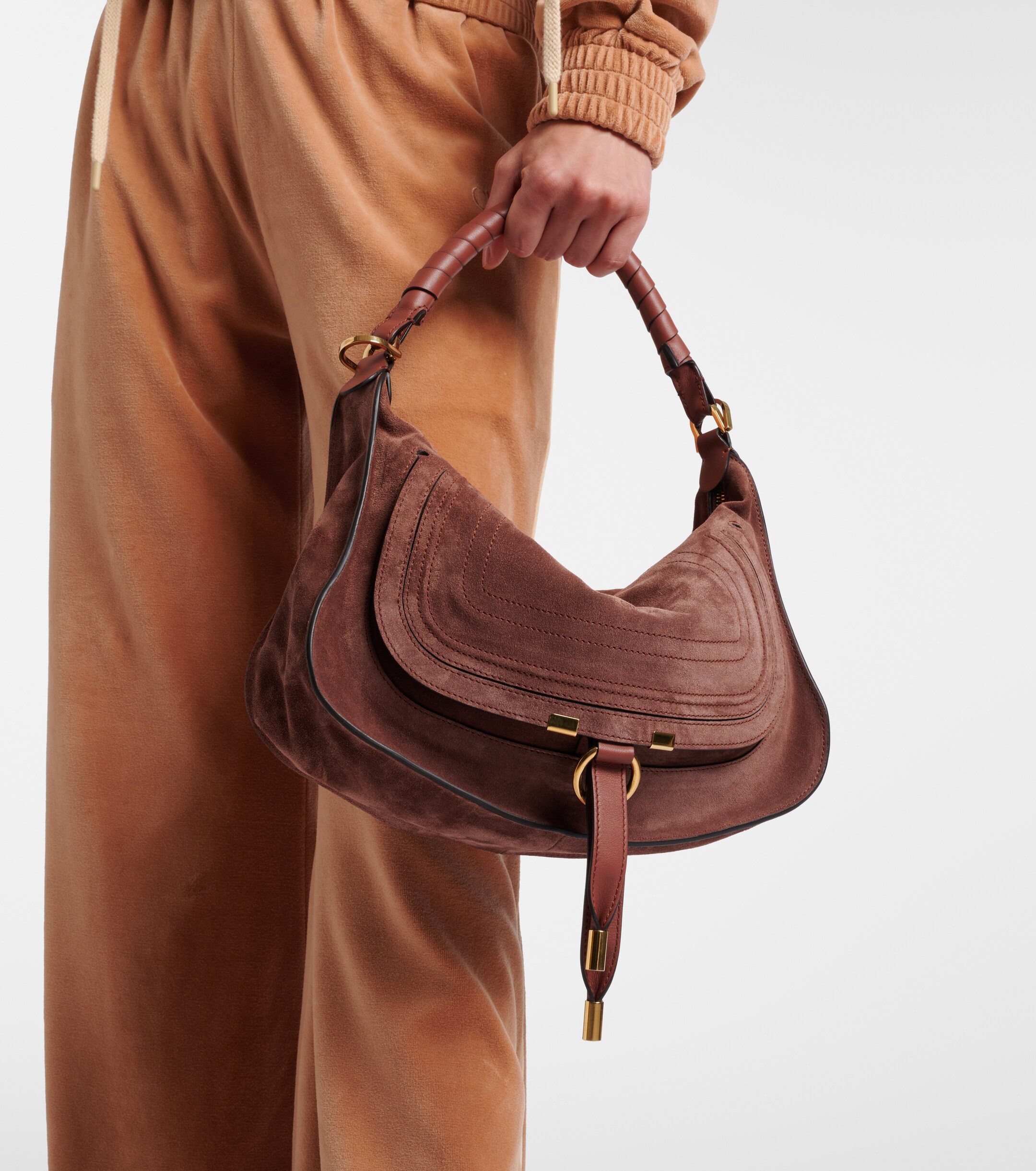 Chloé Marcie Small suede shoulder bag