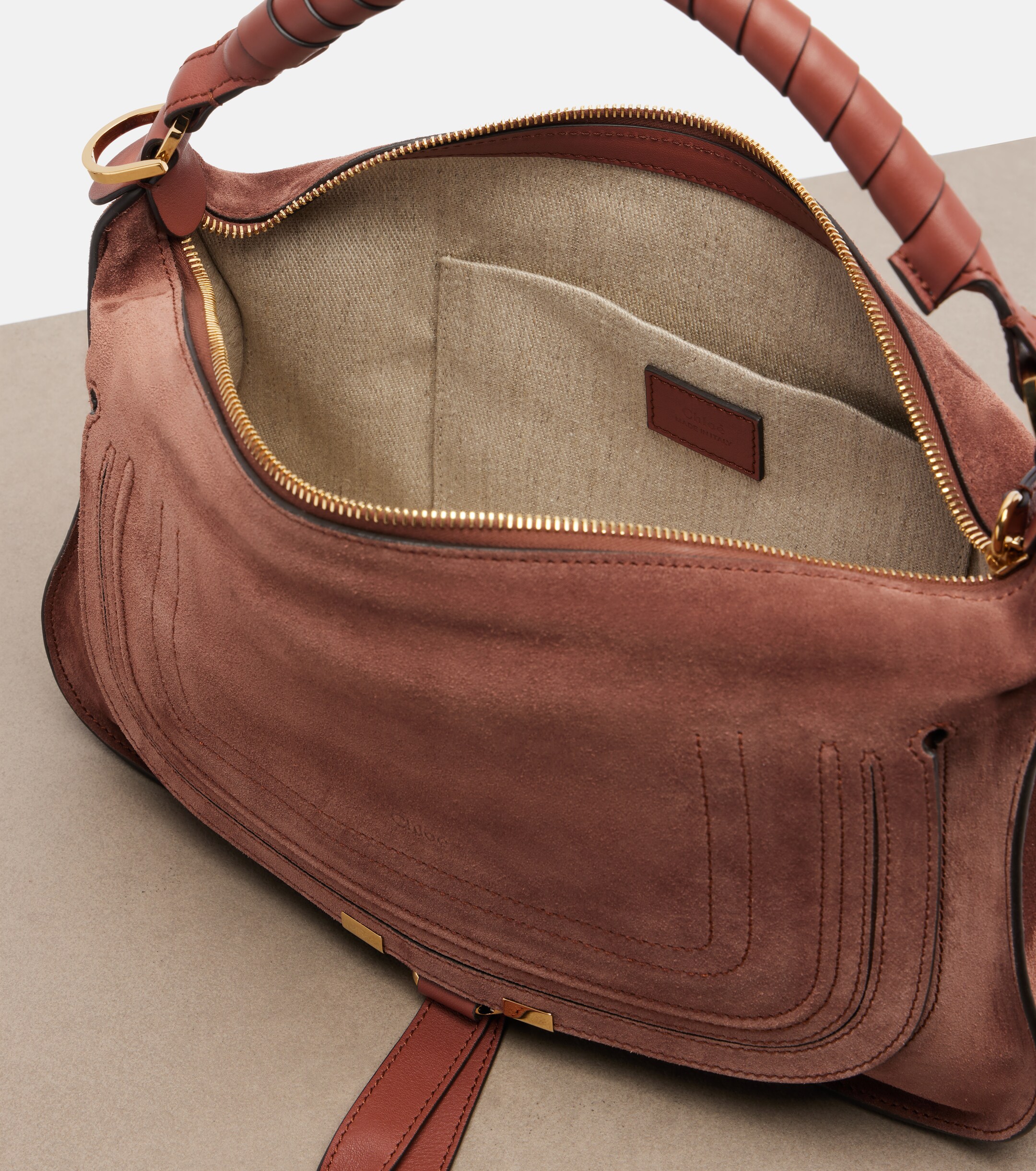 Chloé Marcie Small suede shoulder bag