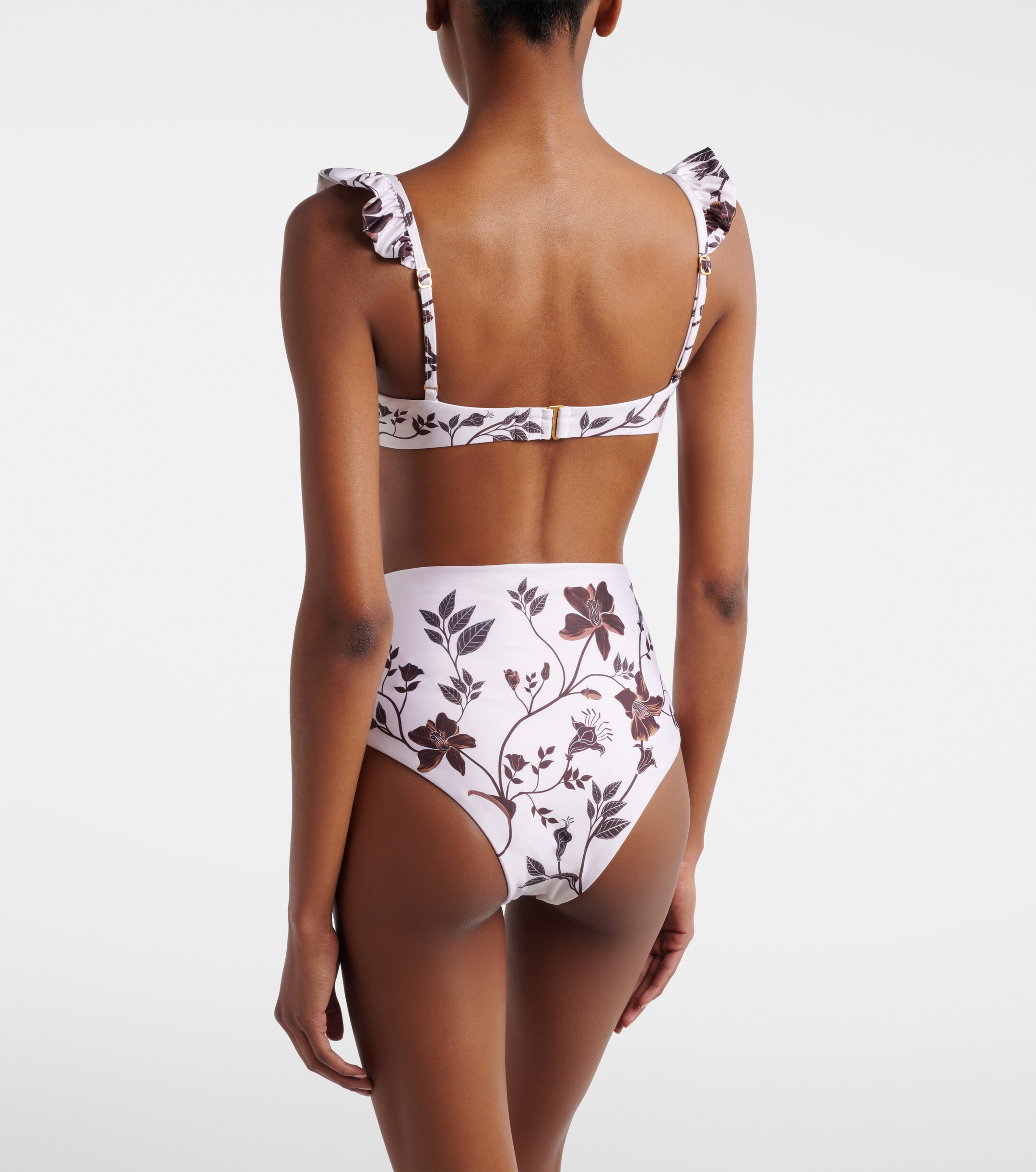 Agua by Agua Bendita Agua by Agua Bendita Kiwi floral ruffled bikini top