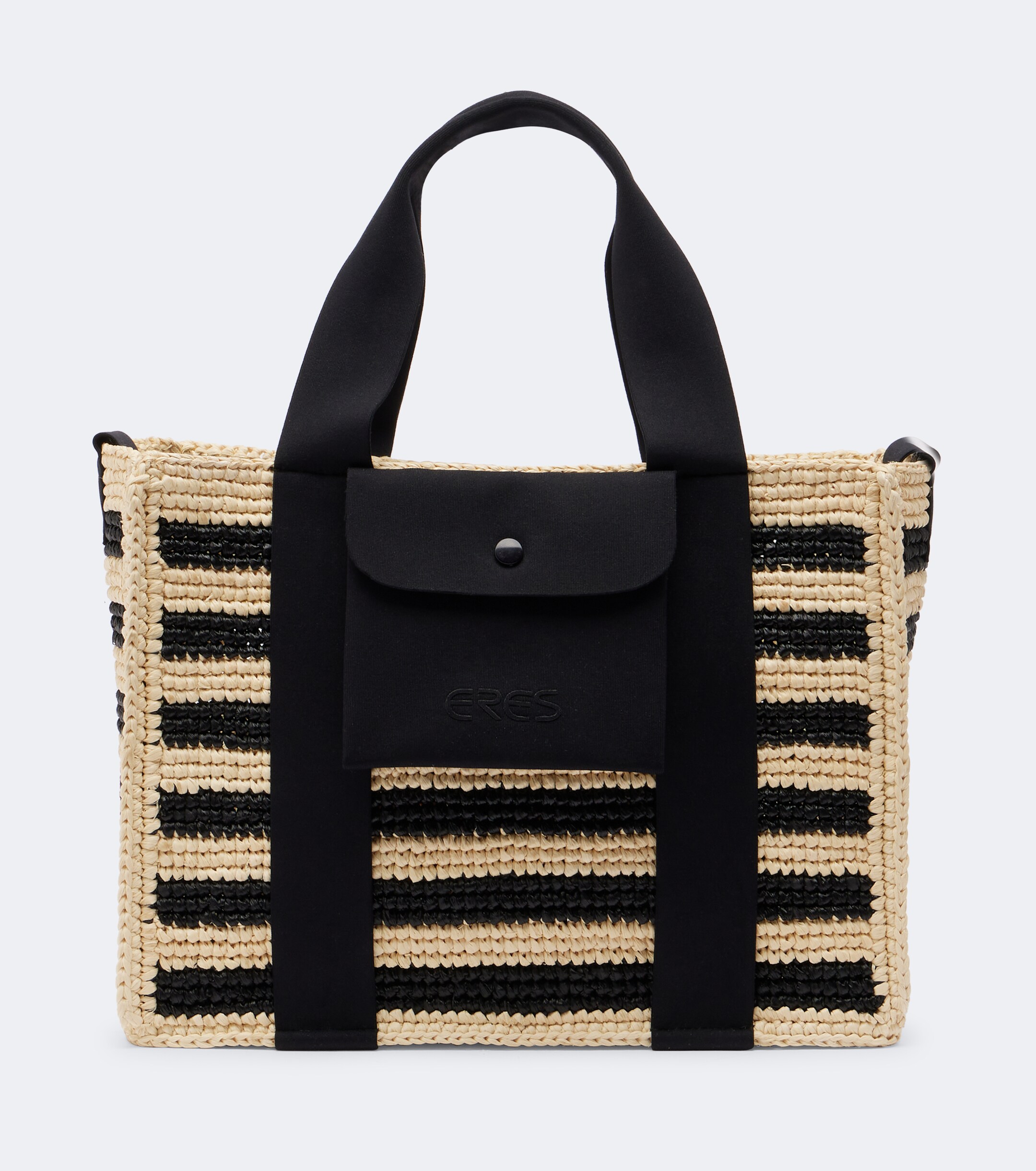 Eres Voyageur Mini raffia top-handle bag