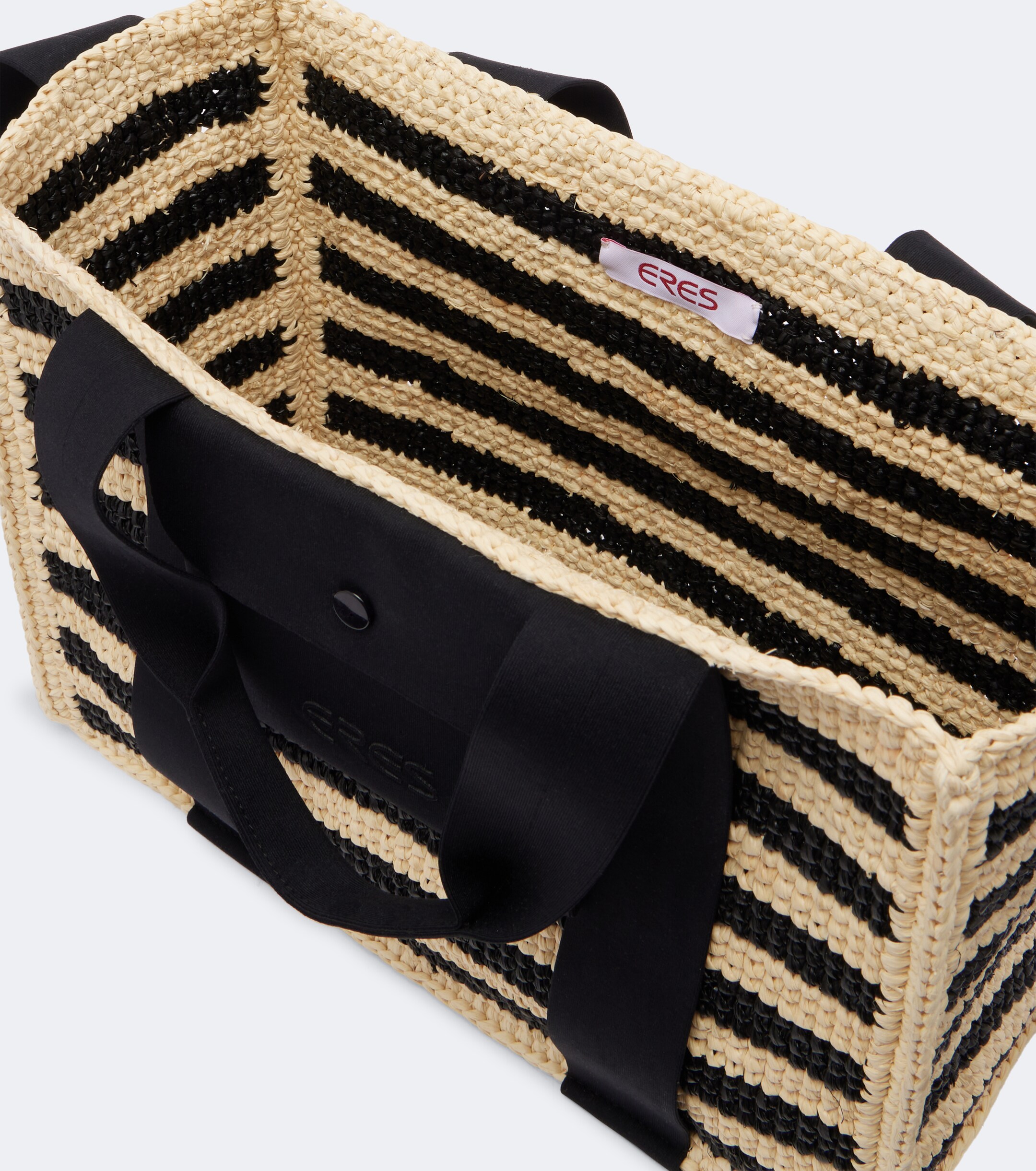 Eres Voyageur Mini raffia top-handle bag