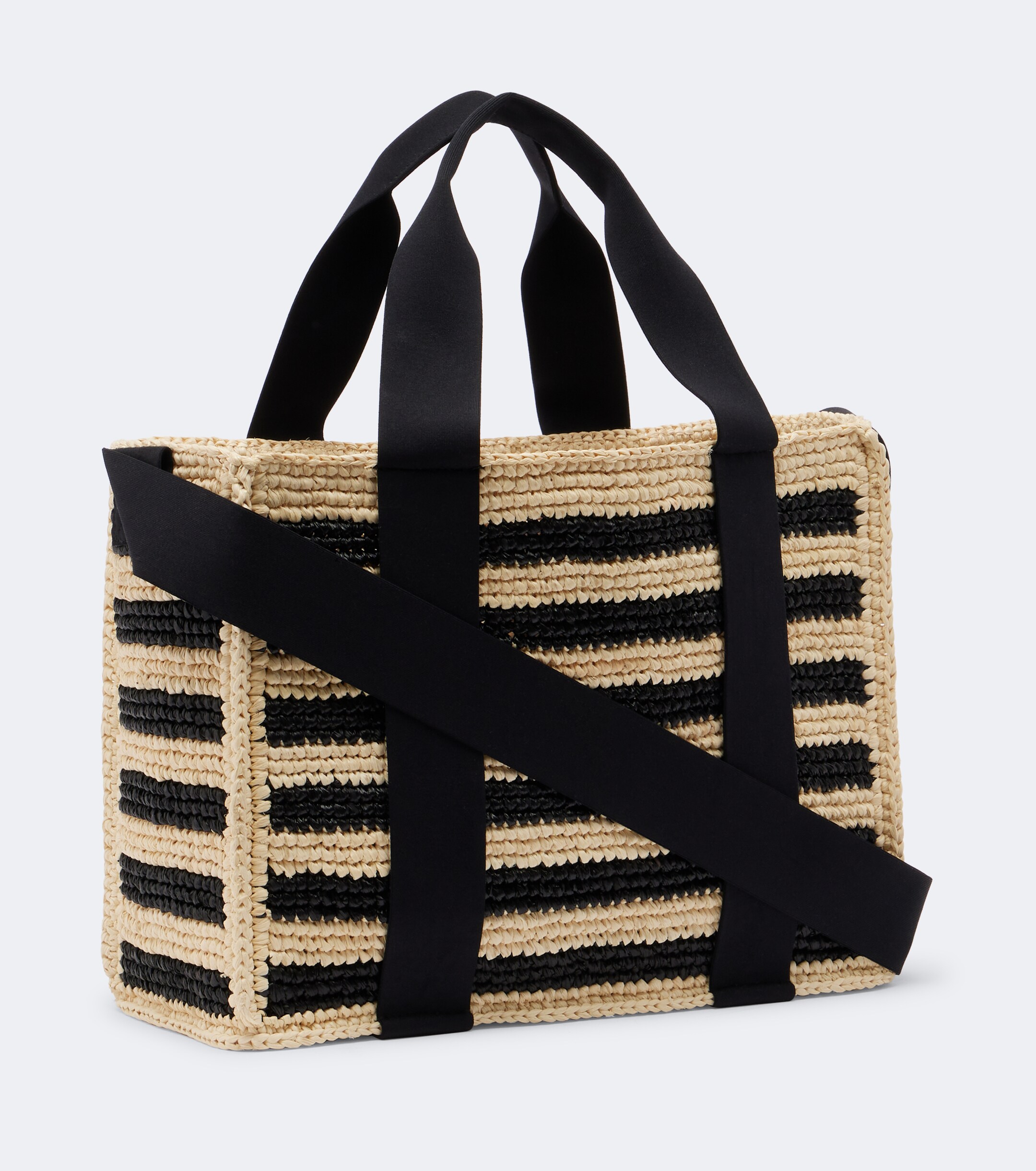 Eres Voyageur Mini raffia top-handle bag