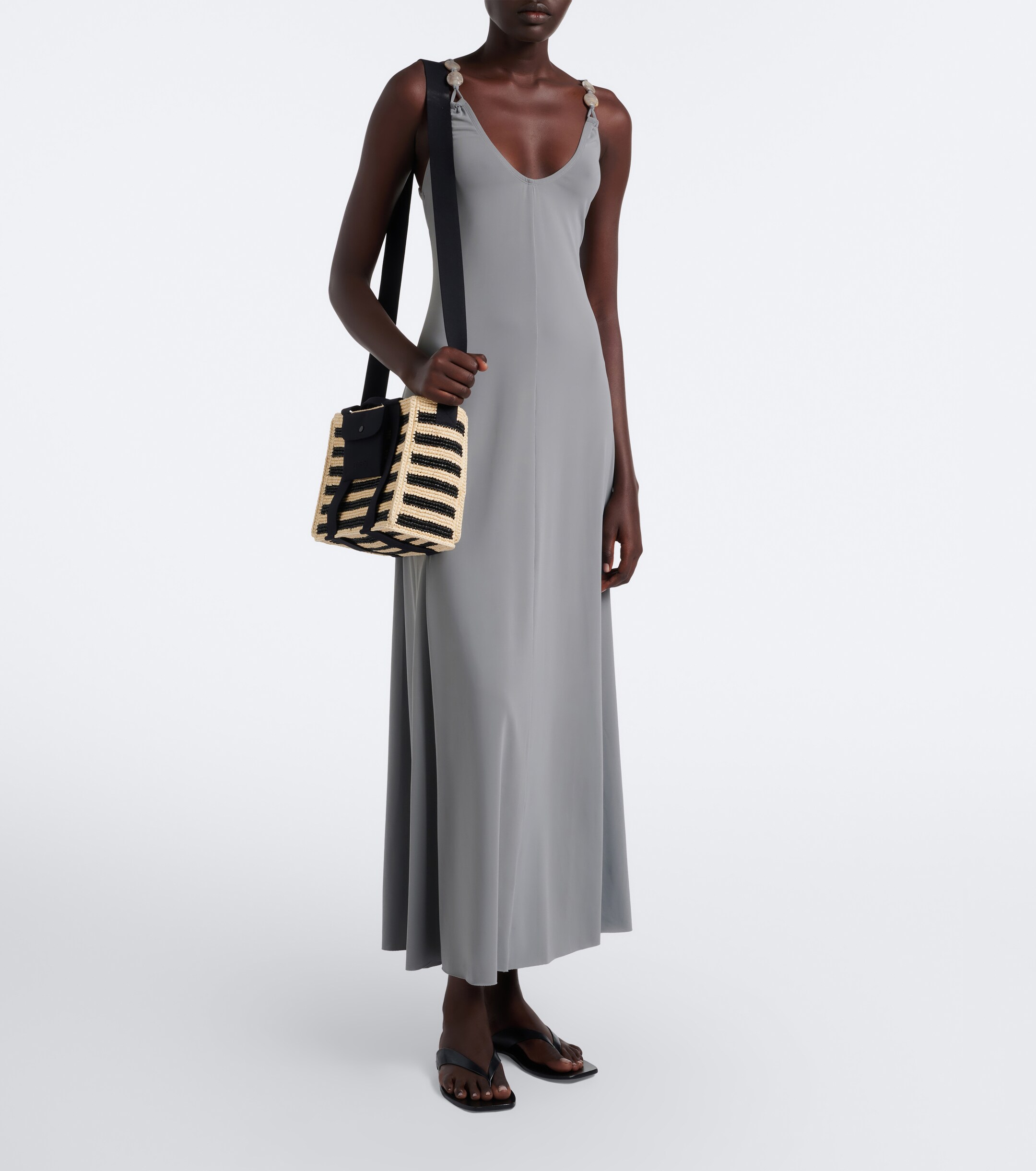 Eres Voyageur Mini raffia top-handle bag