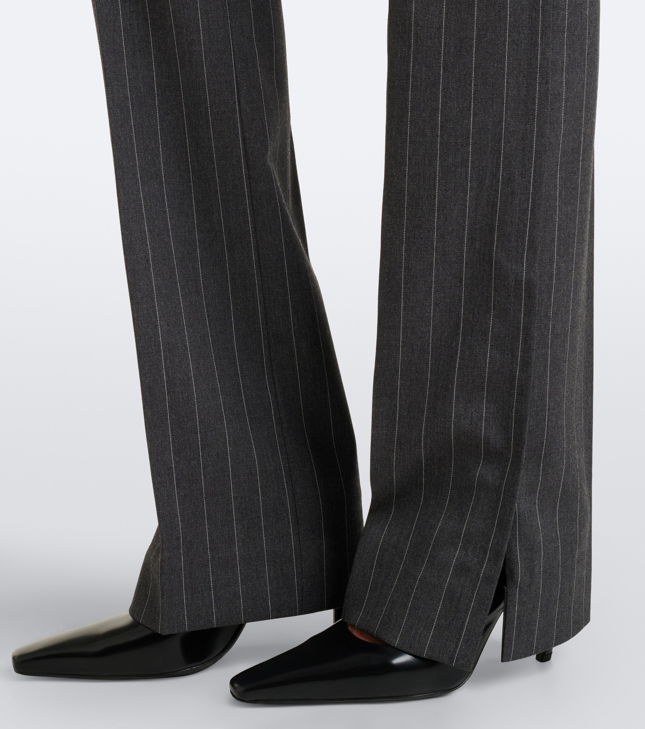Sportmax Sportmax Pinstriped wool-blend flared pants