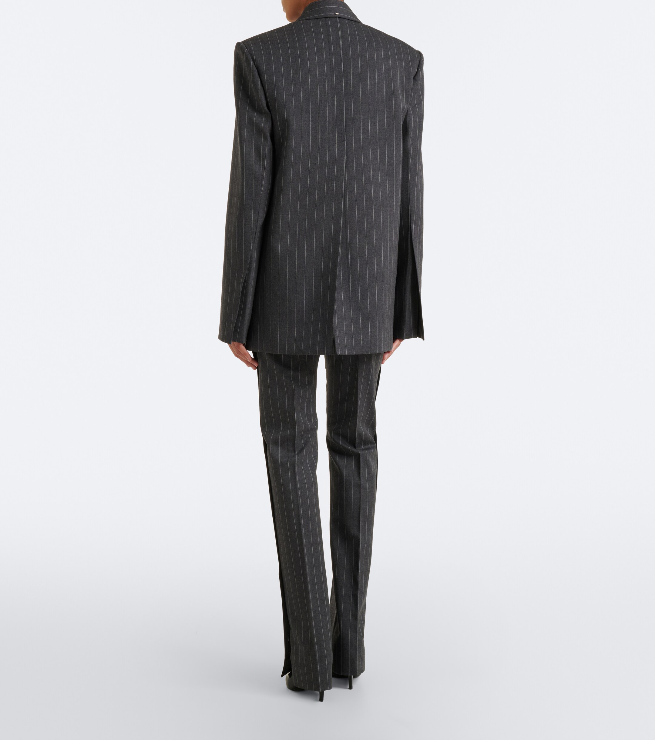 Sportmax Sportmax Pinstriped wool-blend flared pants