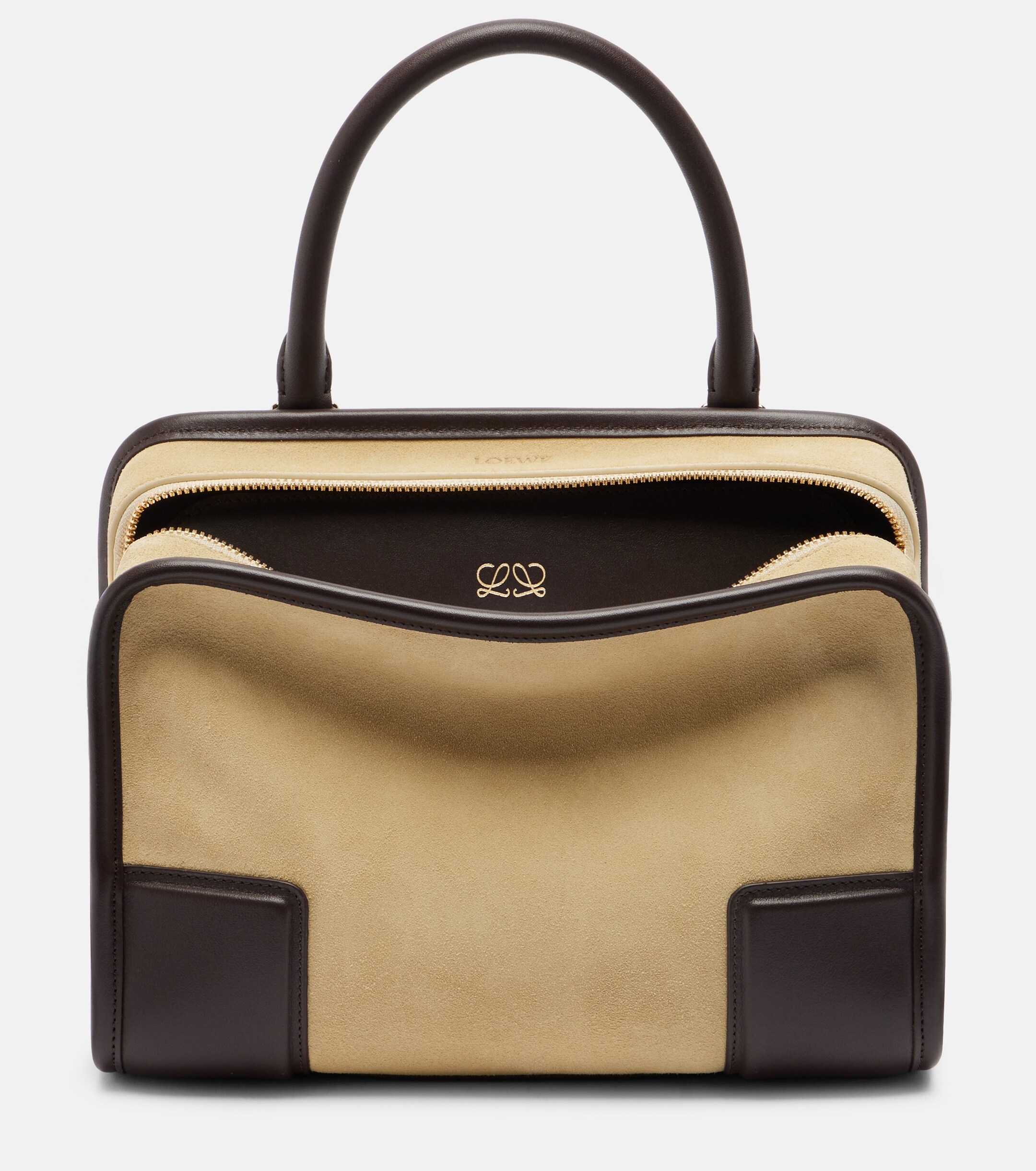 Loewe Amazona 180 Small suede top-handle bag