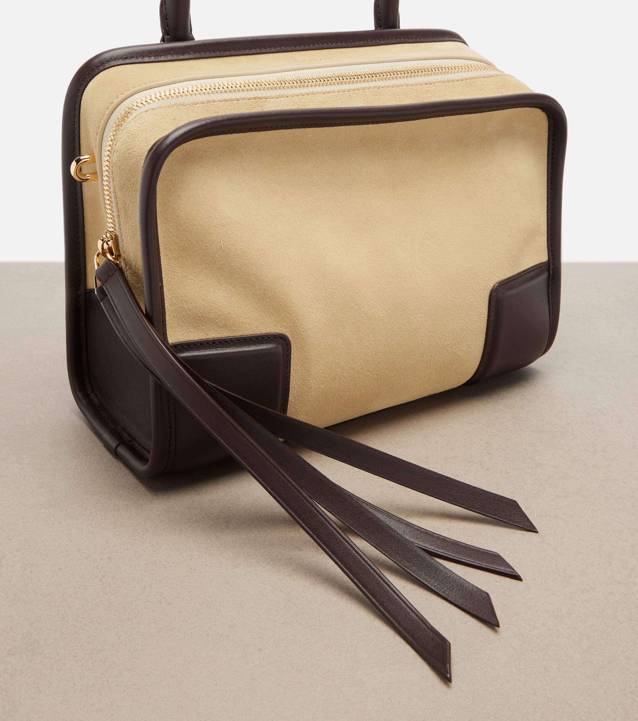 Loewe Amazona 180 Small suede top-handle bag