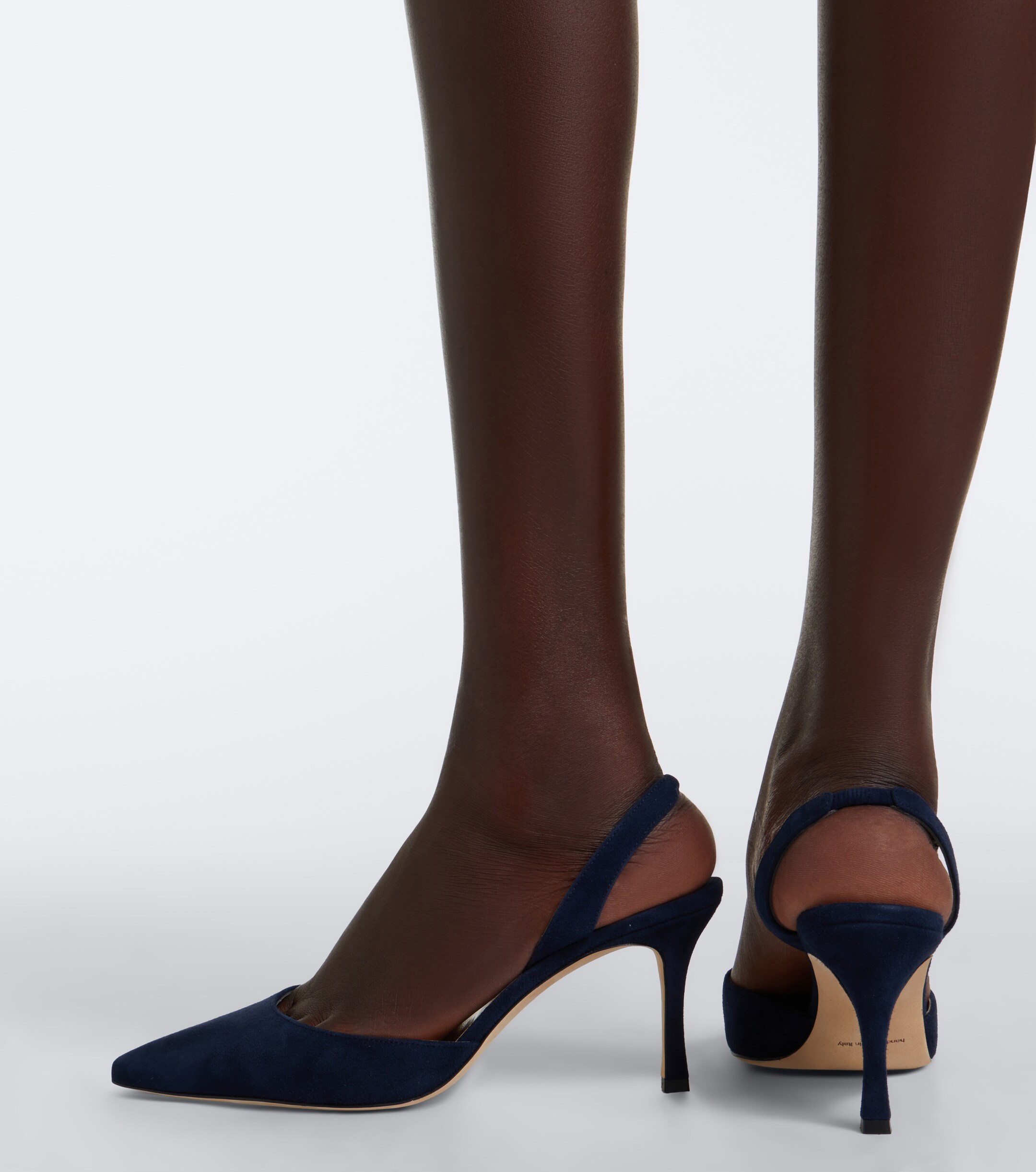MANOLO BLAHNIK Manolo Blahnik Carolyne 70 suede slingback pumps
