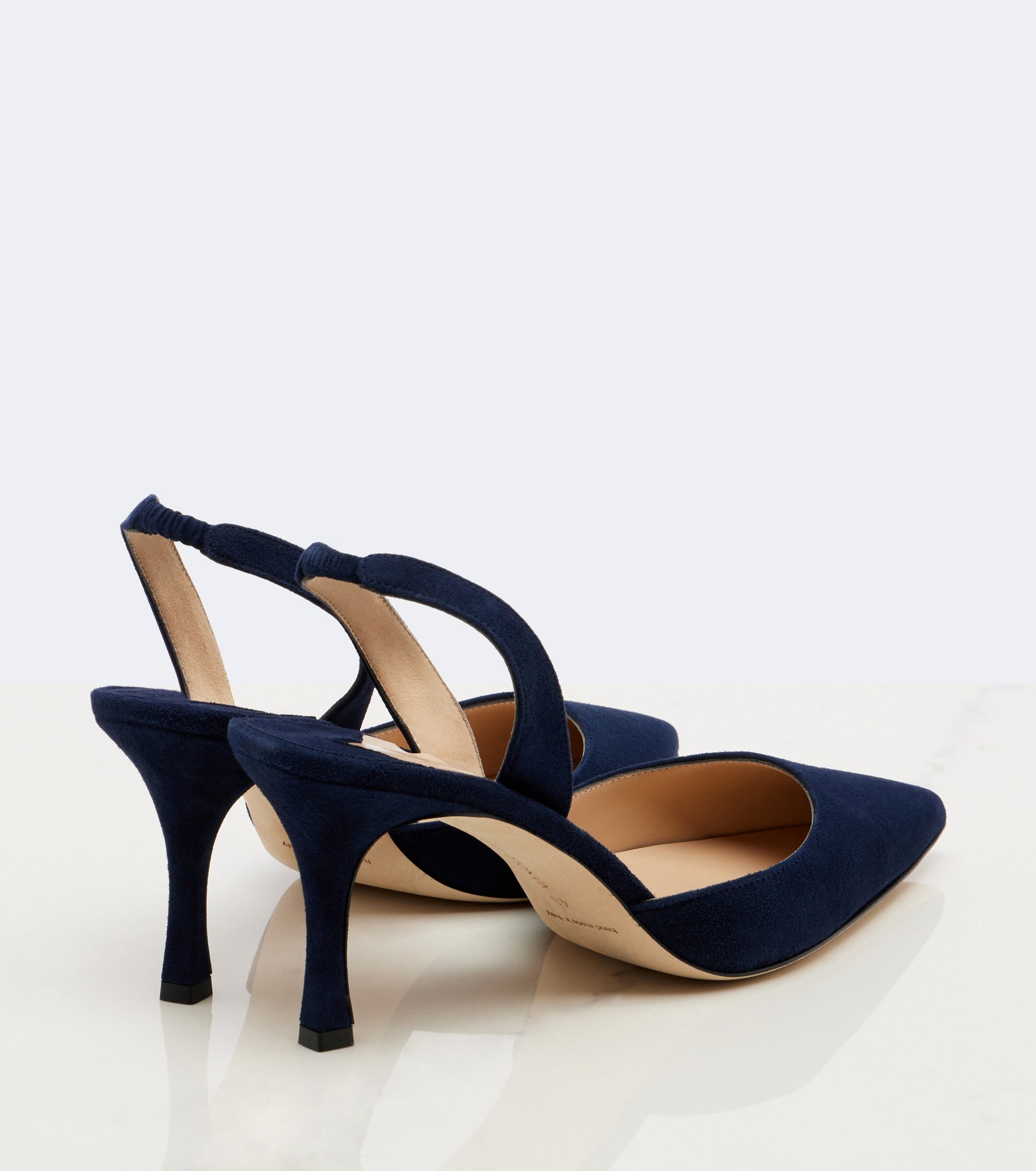 MANOLO BLAHNIK Manolo Blahnik Carolyne 70 suede slingback pumps