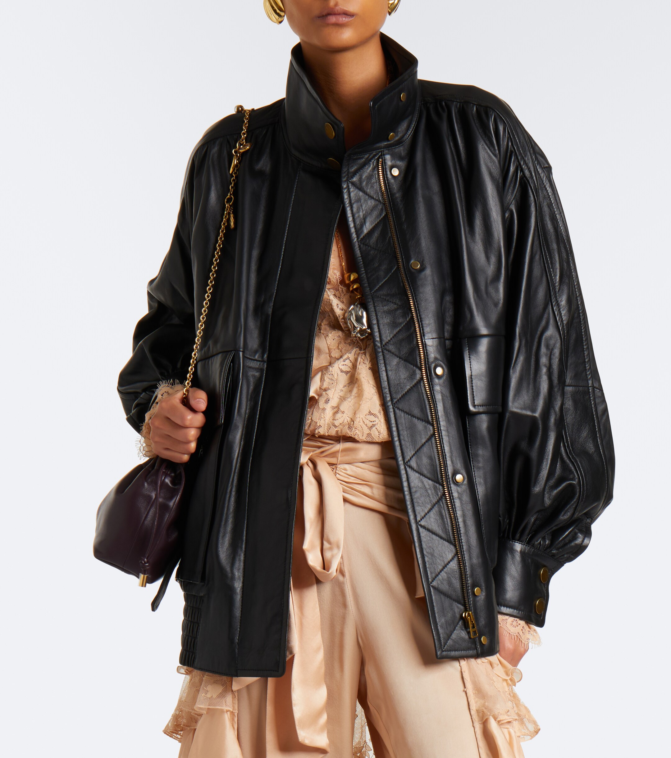 Zimmermann Zimmermann Valiant leather bomber jacket