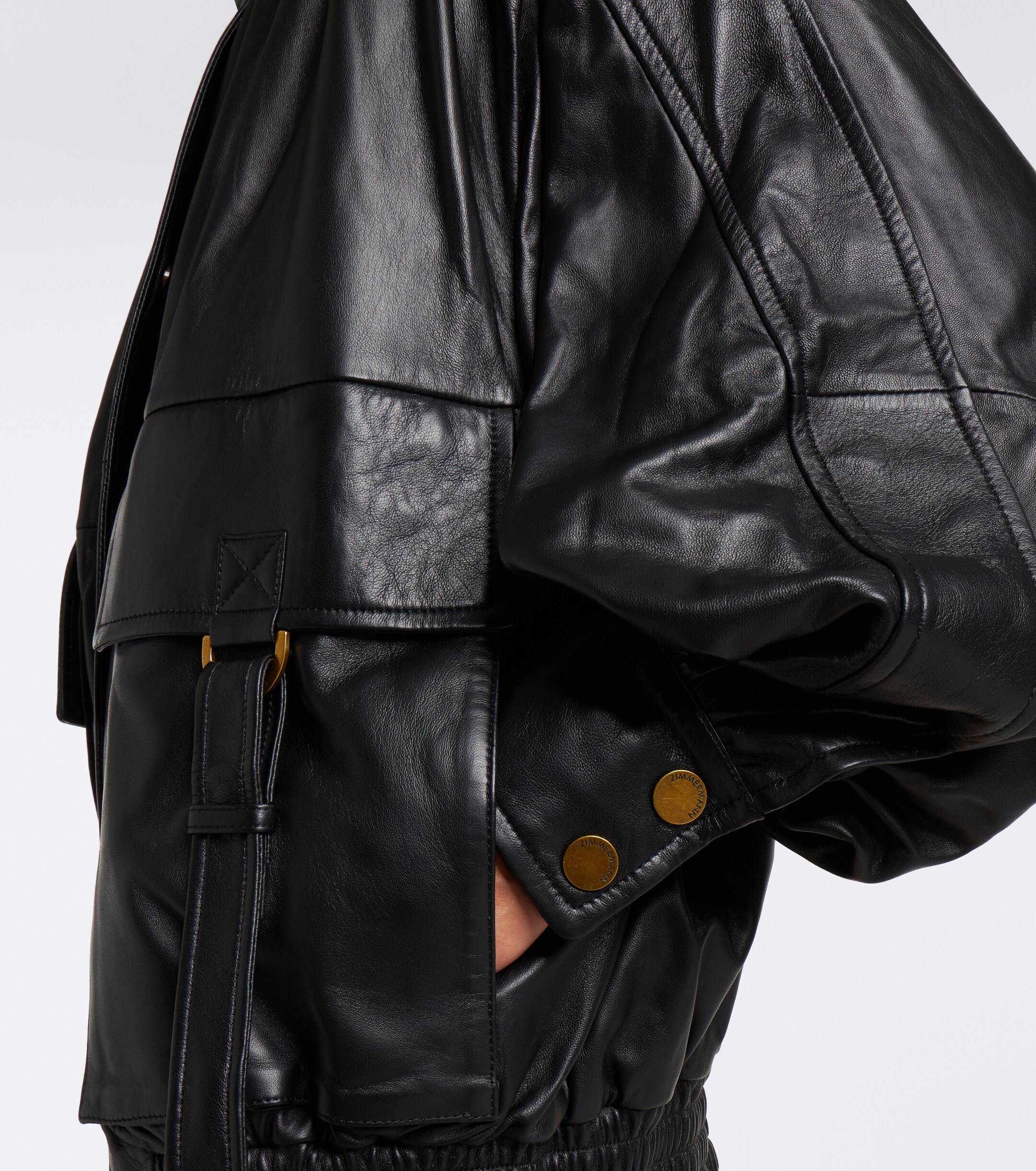 Zimmermann Zimmermann Valiant leather bomber jacket