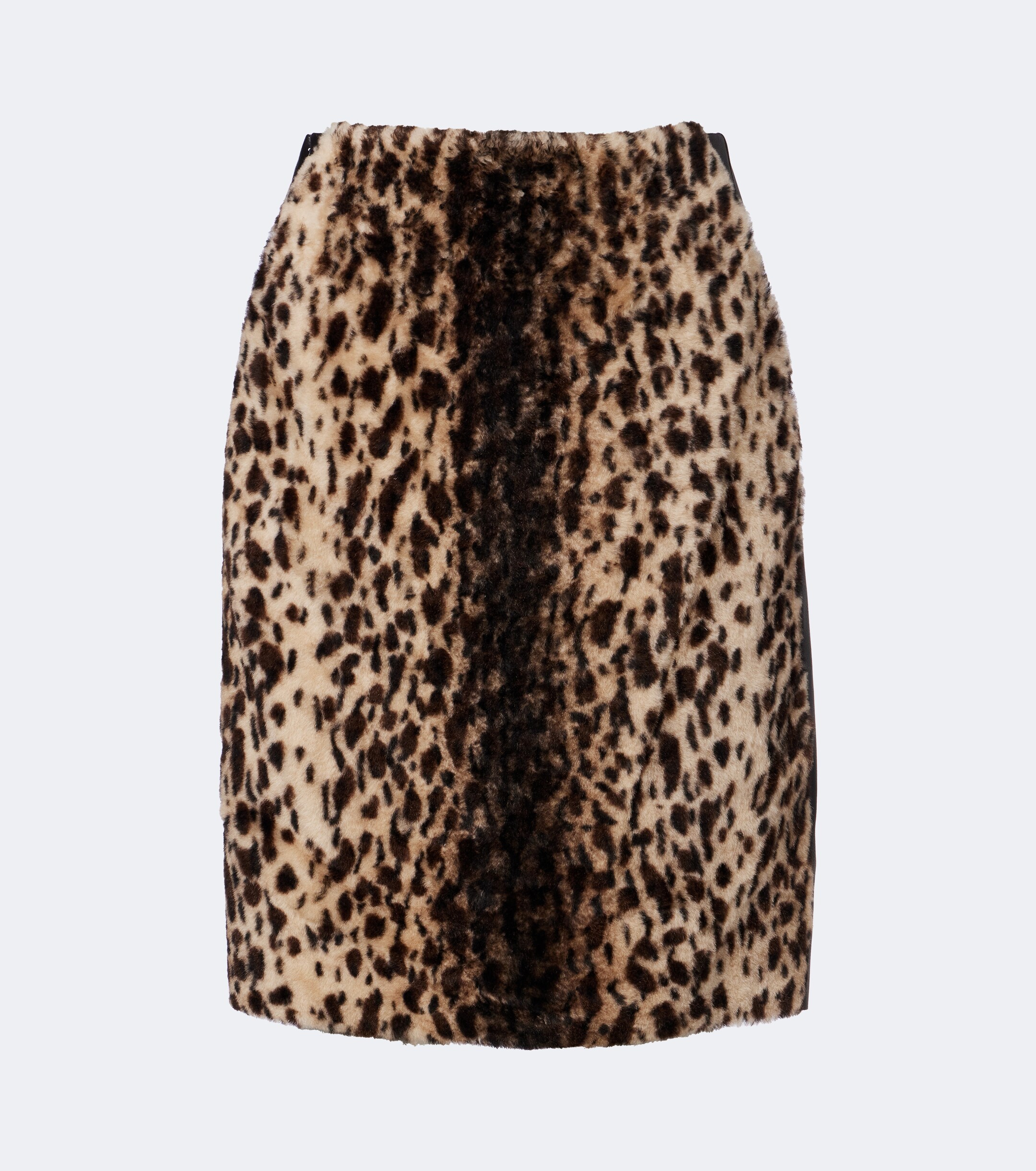 Jacques Wei Jacques Wei Leopard-print shearling and leather miniskirt