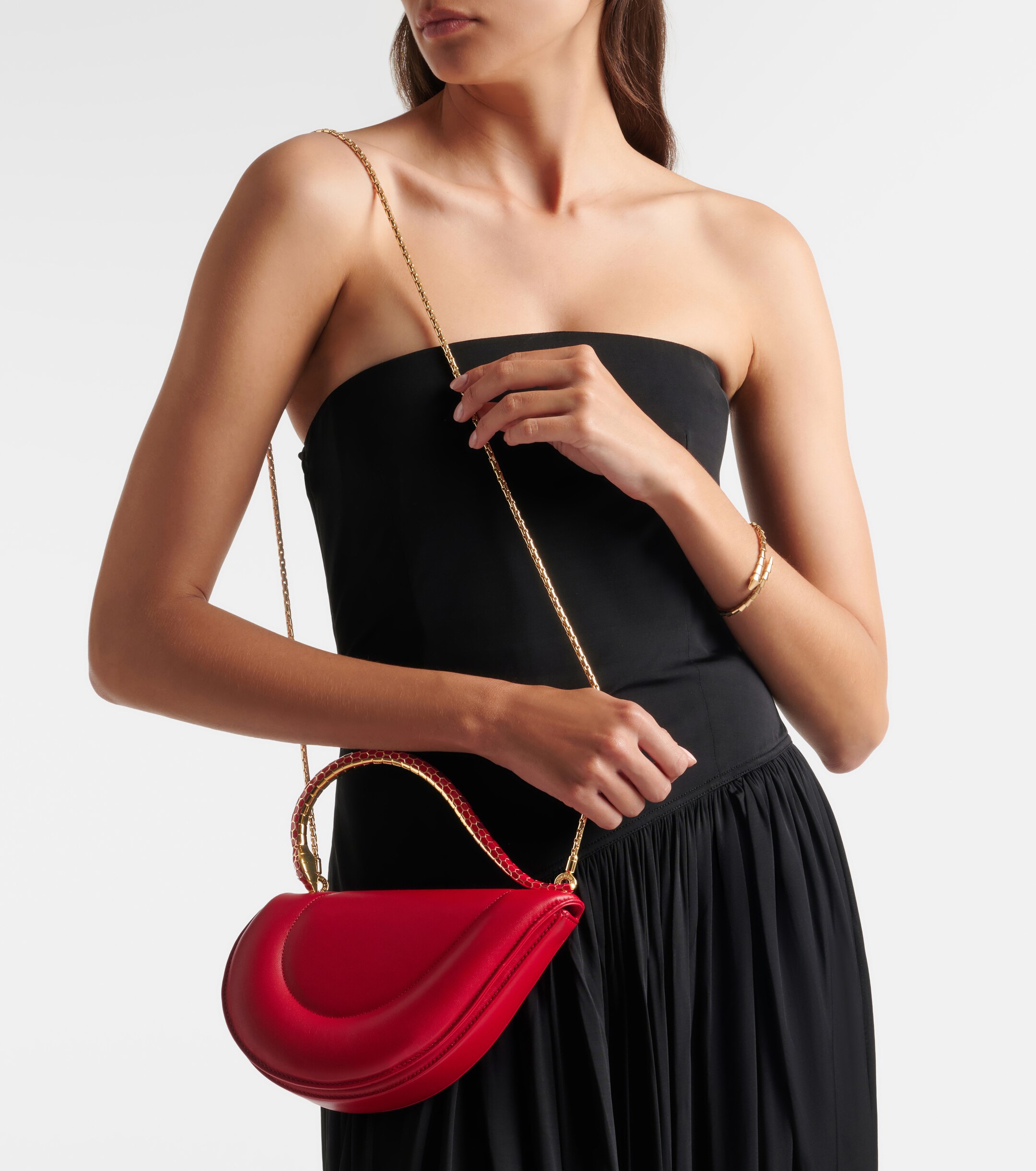 Bvlgari Serpenti Cuore 1968 leather top-handle bag thumbnail