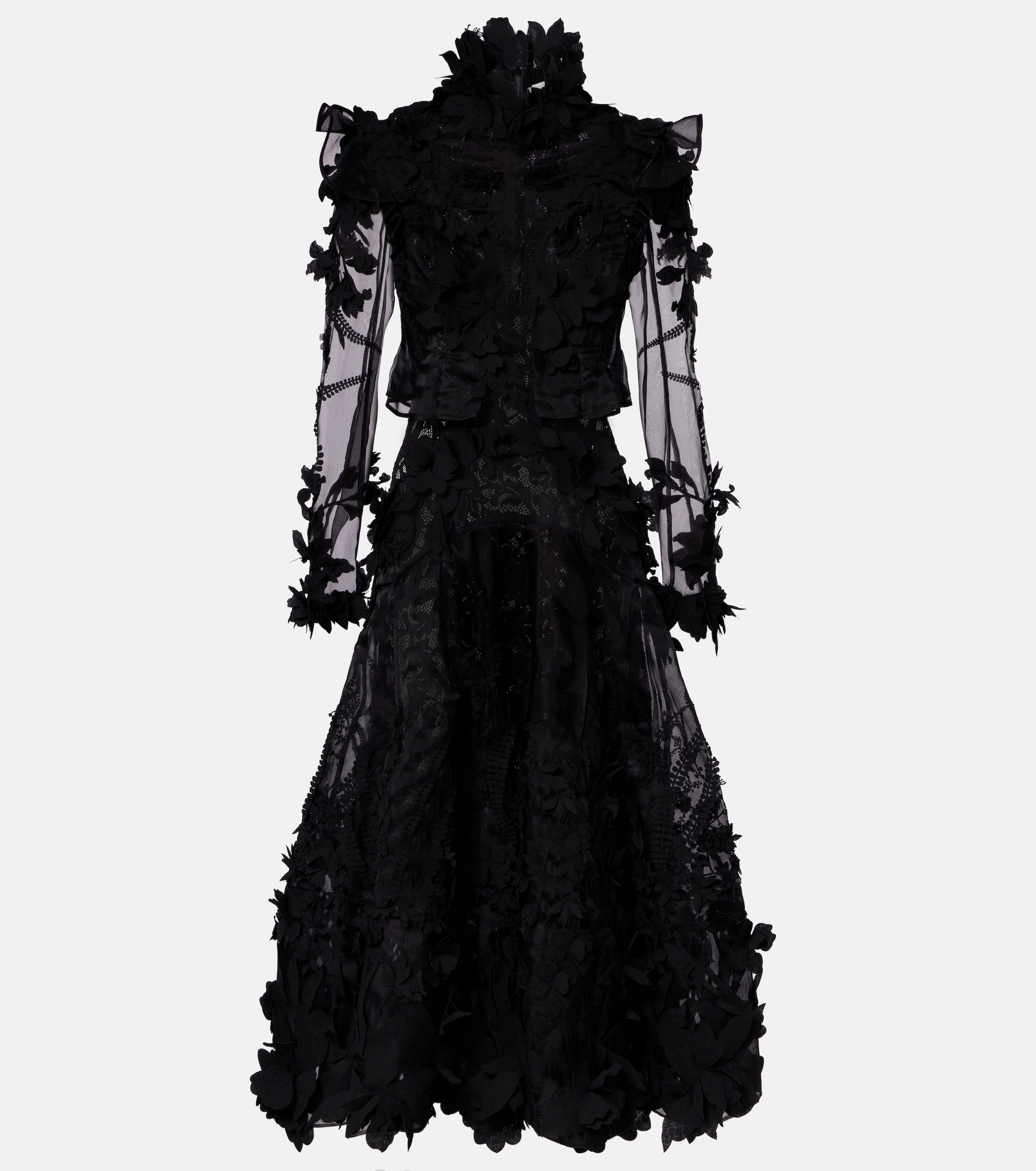Zimmermann Hypnotic applique silk organza midi dress