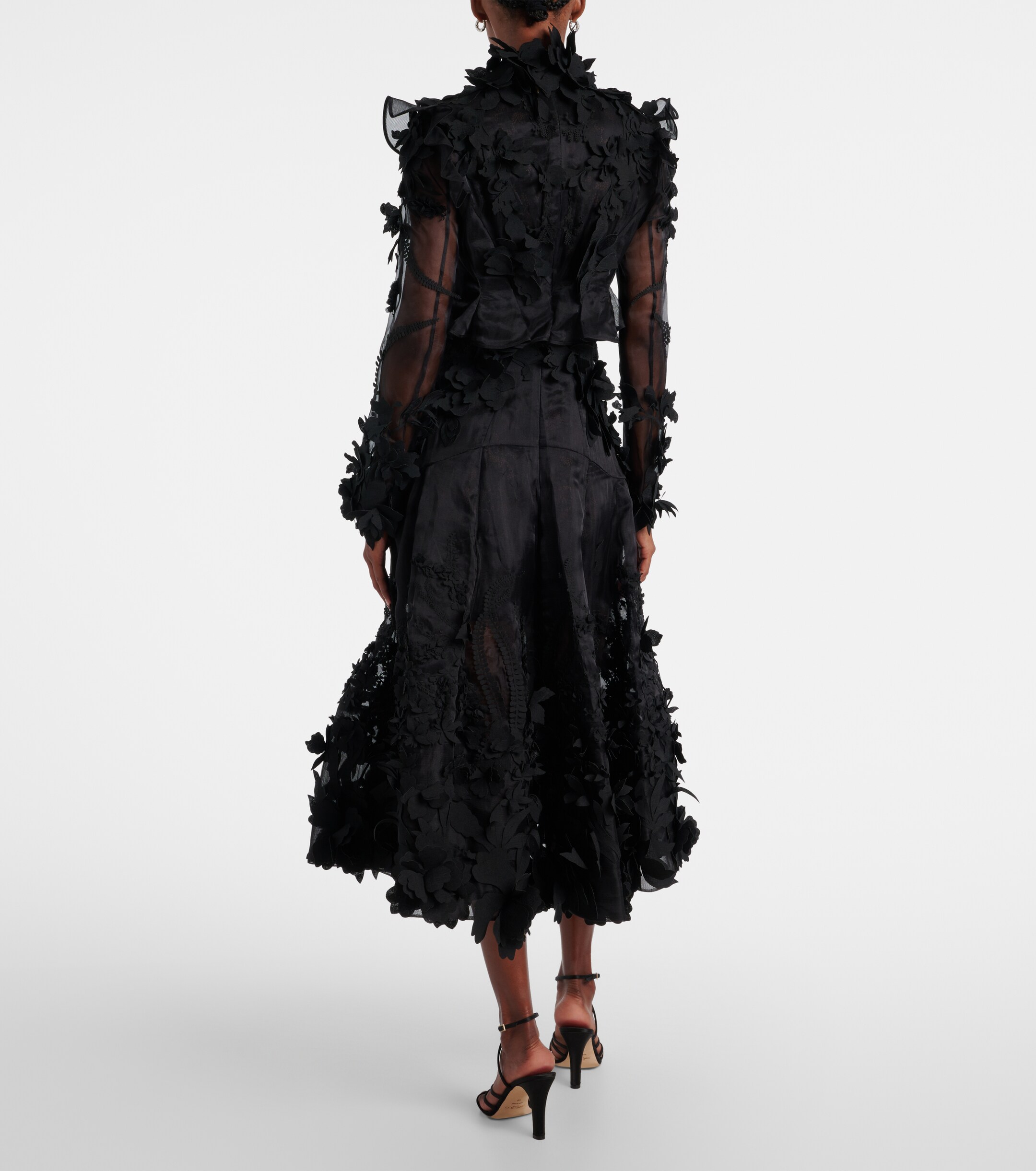 Zimmermann Hypnotic applique silk organza midi dress