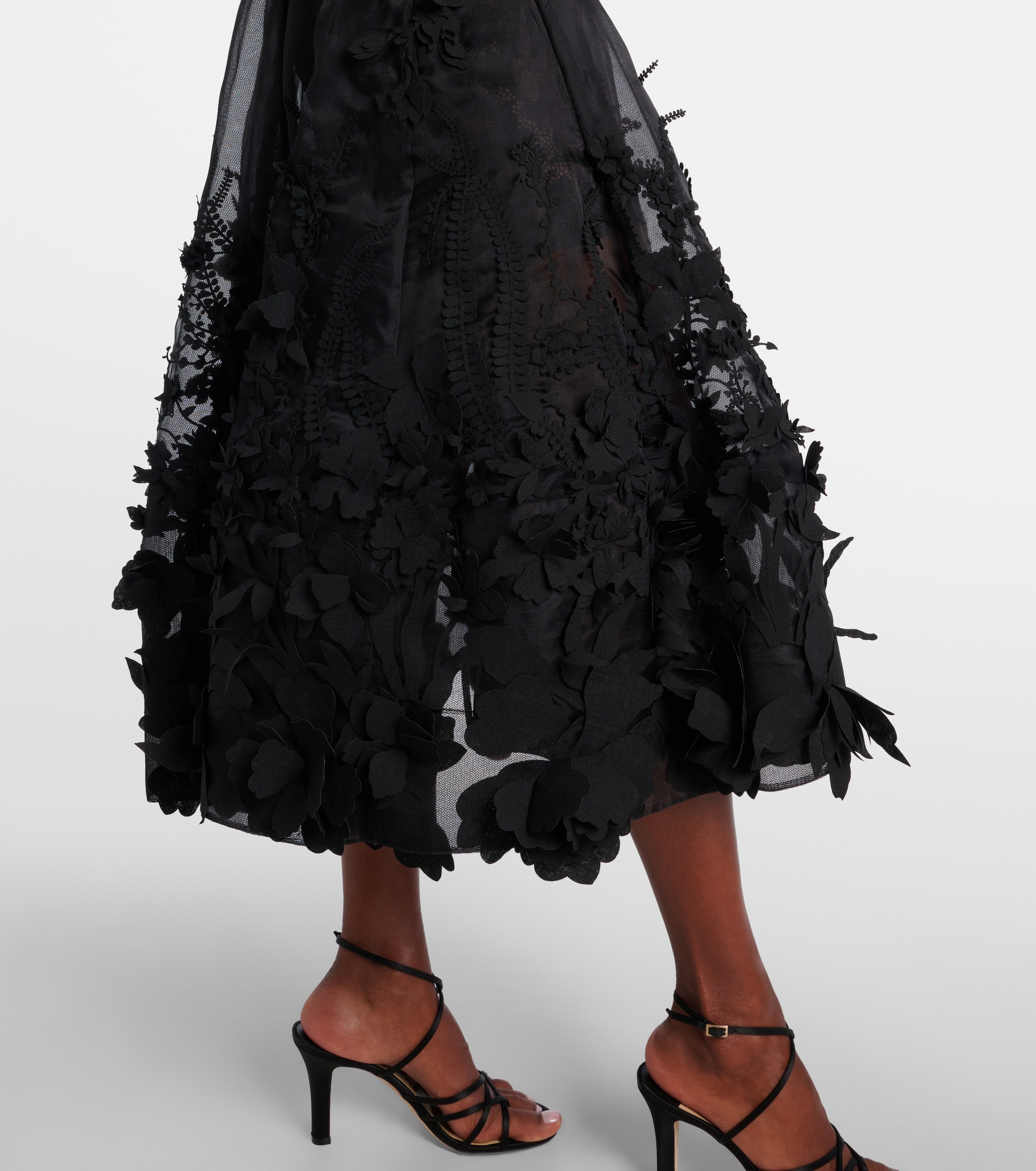 Zimmermann Hypnotic applique silk organza midi dress