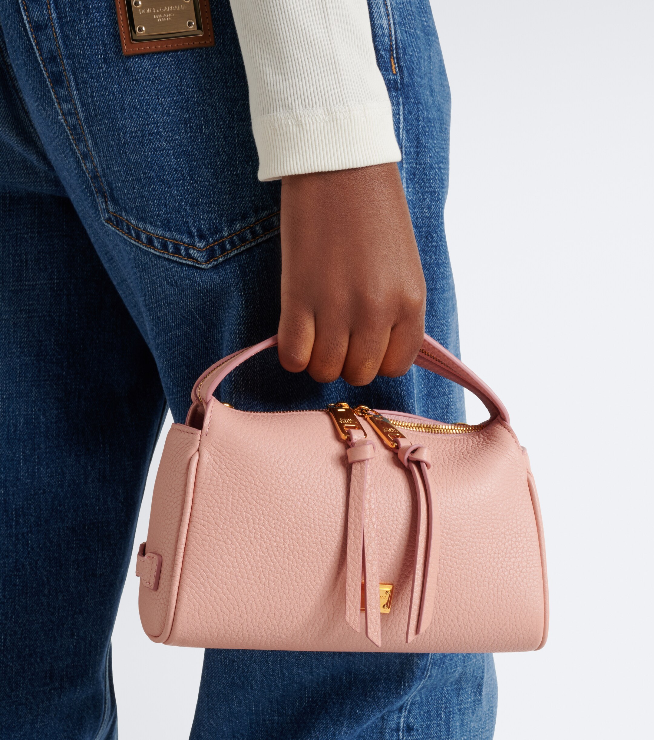 Dolce&Gabbana Vittoria Small leather top-handle bag