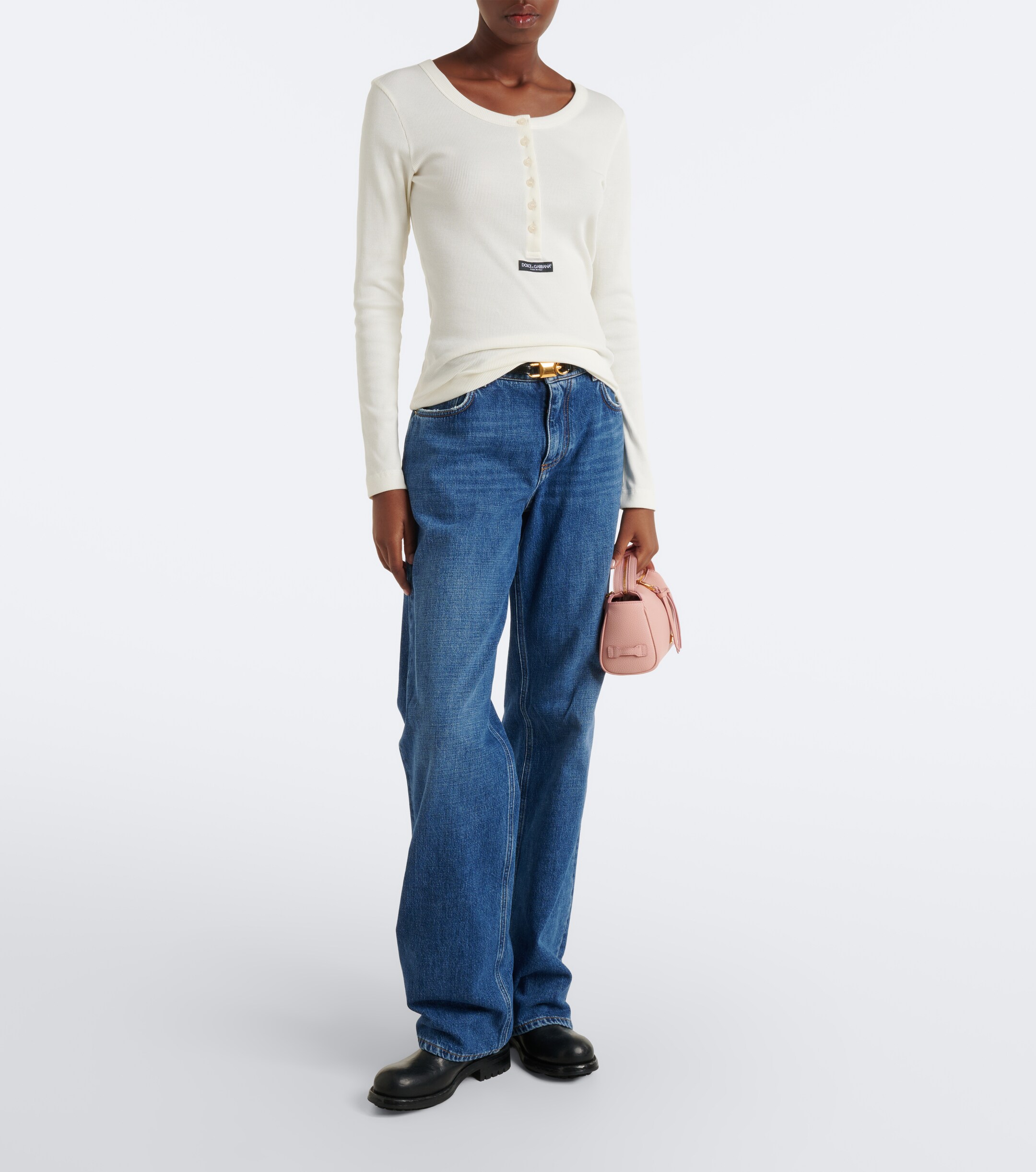 Dolce&Gabbana Vittoria Small leather top-handle bag