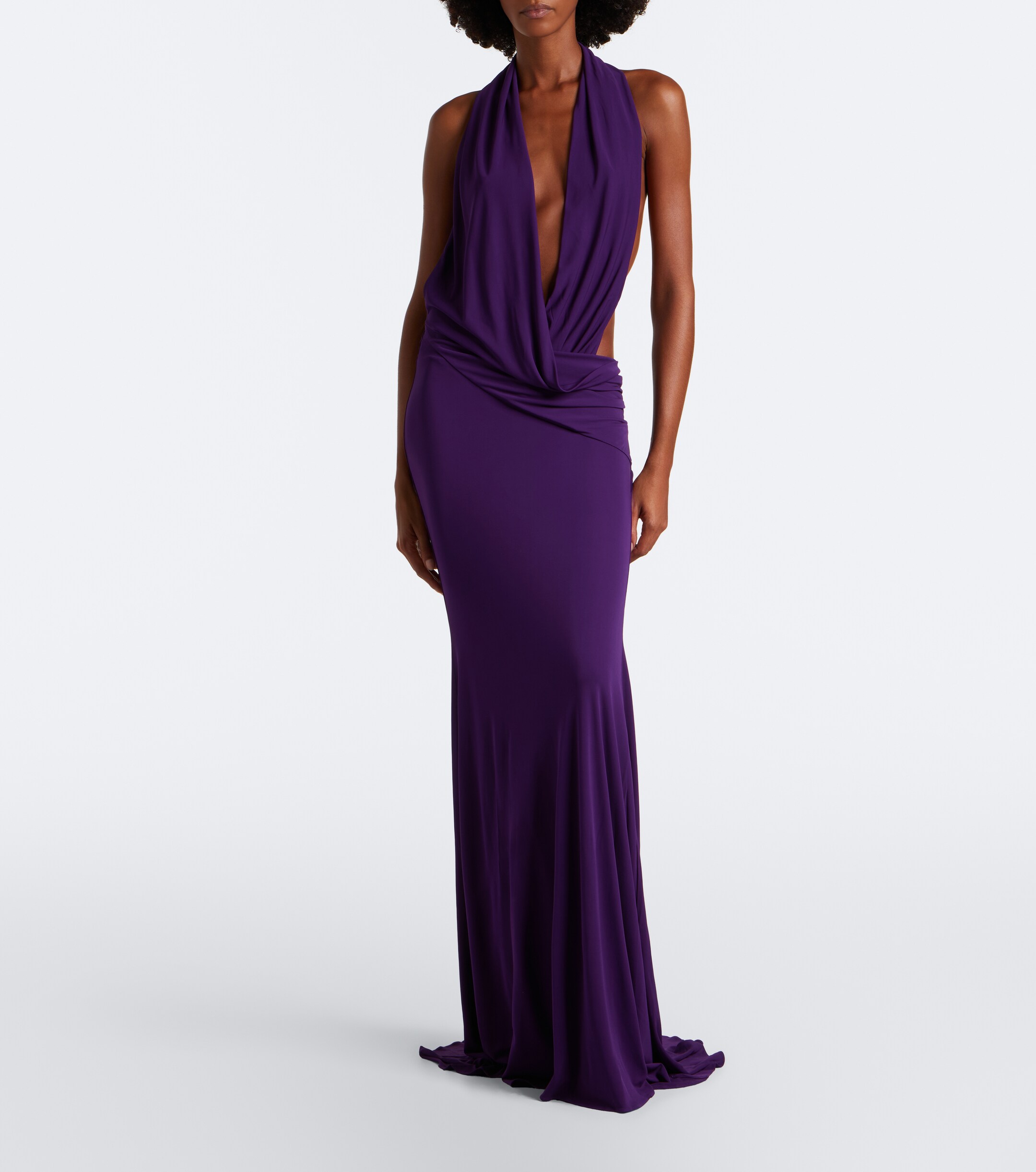 Alex Perry Alex Perry Draped halterneck jersey gown