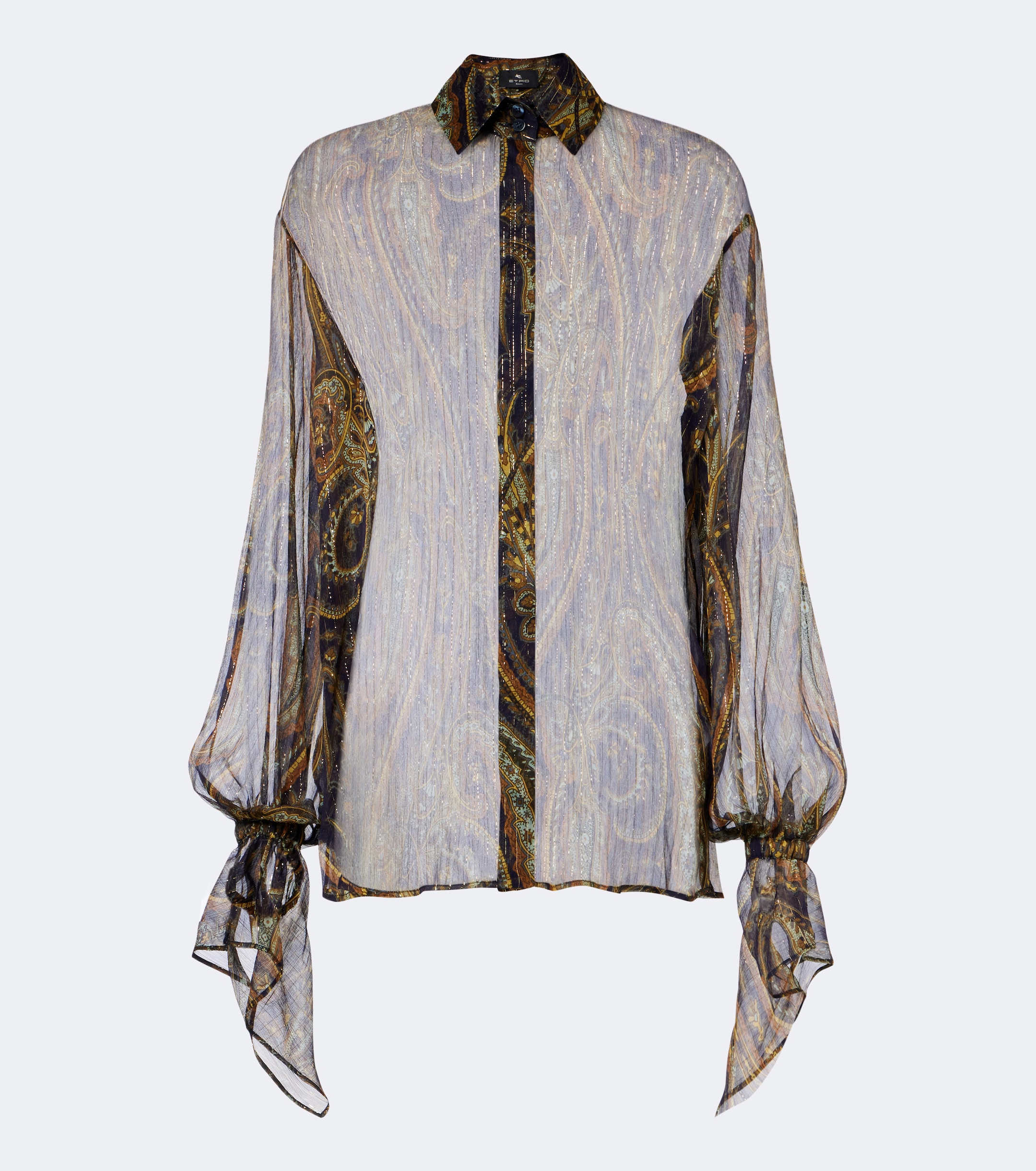 Etro Etro Paisley silk-blend chiffon shirt