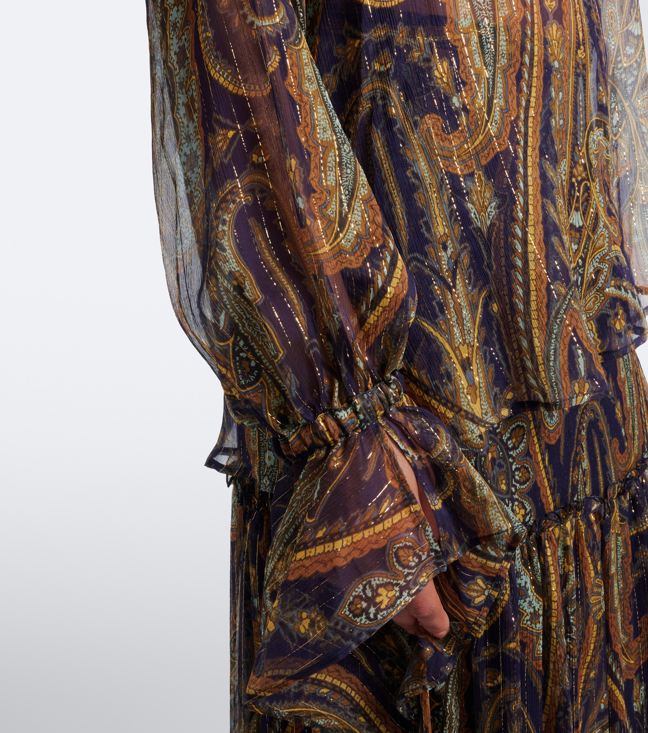 Etro Etro Paisley silk-blend chiffon shirt