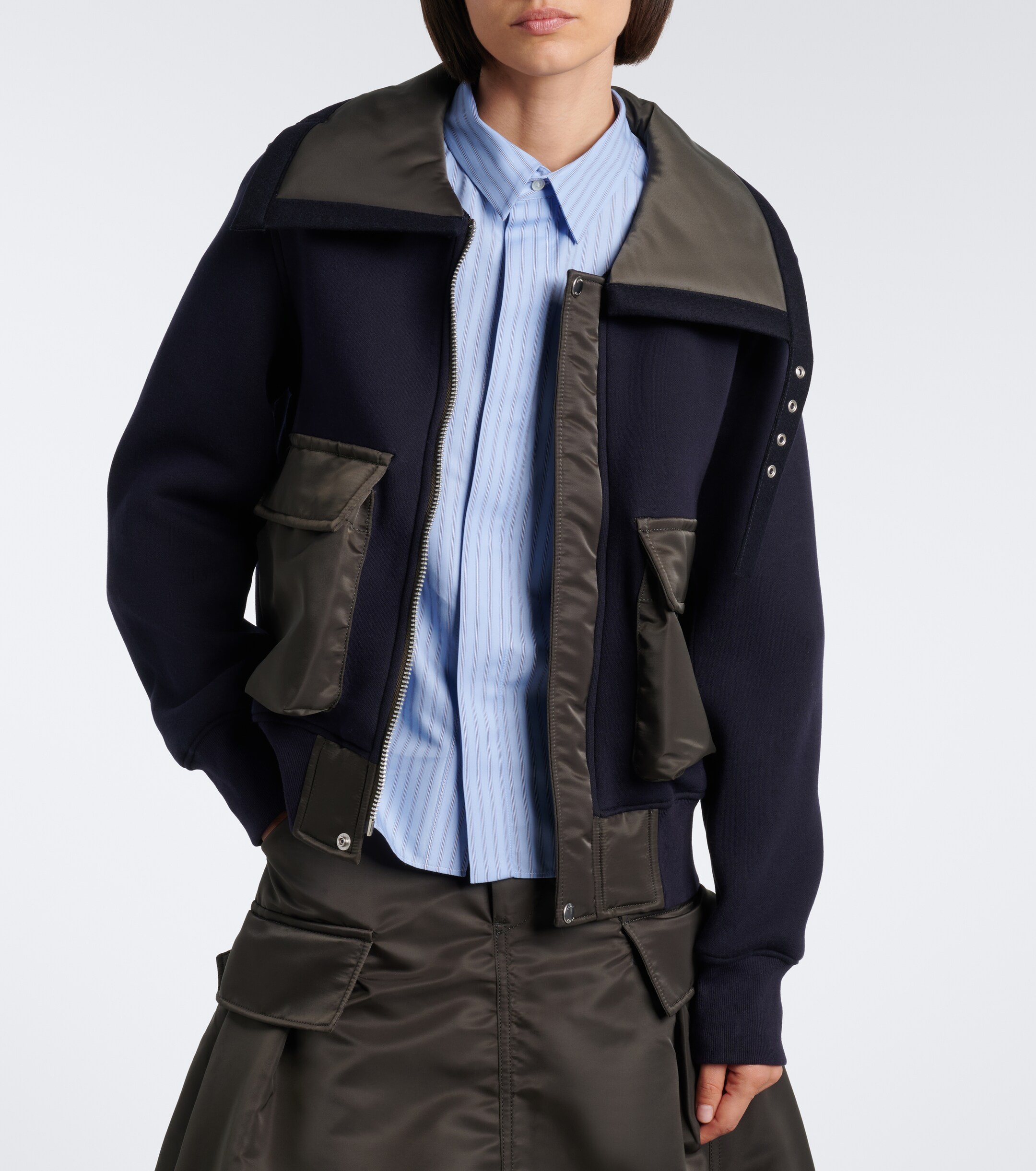 Sacai Sacai Cotton-blend blouson jacket