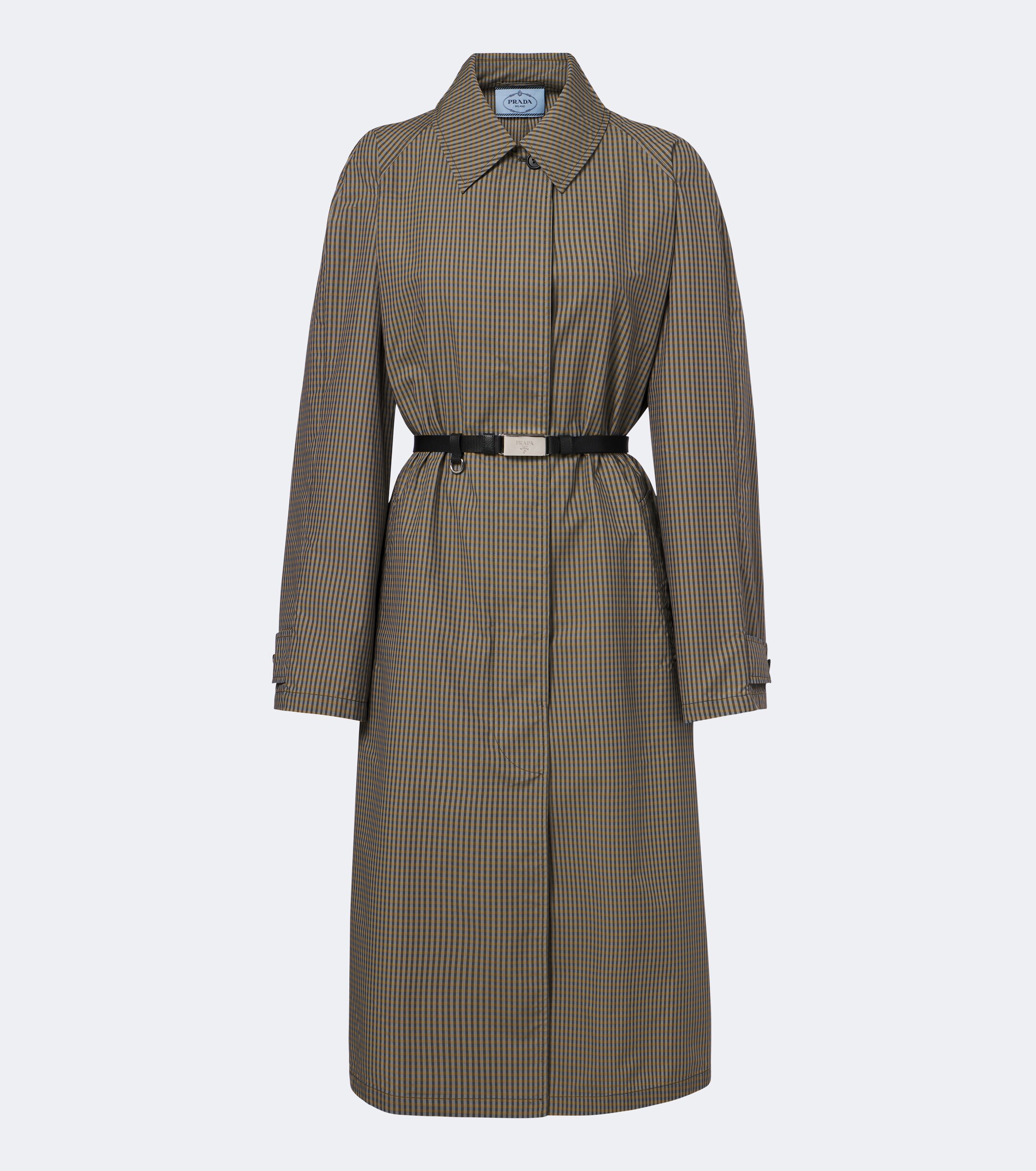 Prada Prada Checked technical trench coat