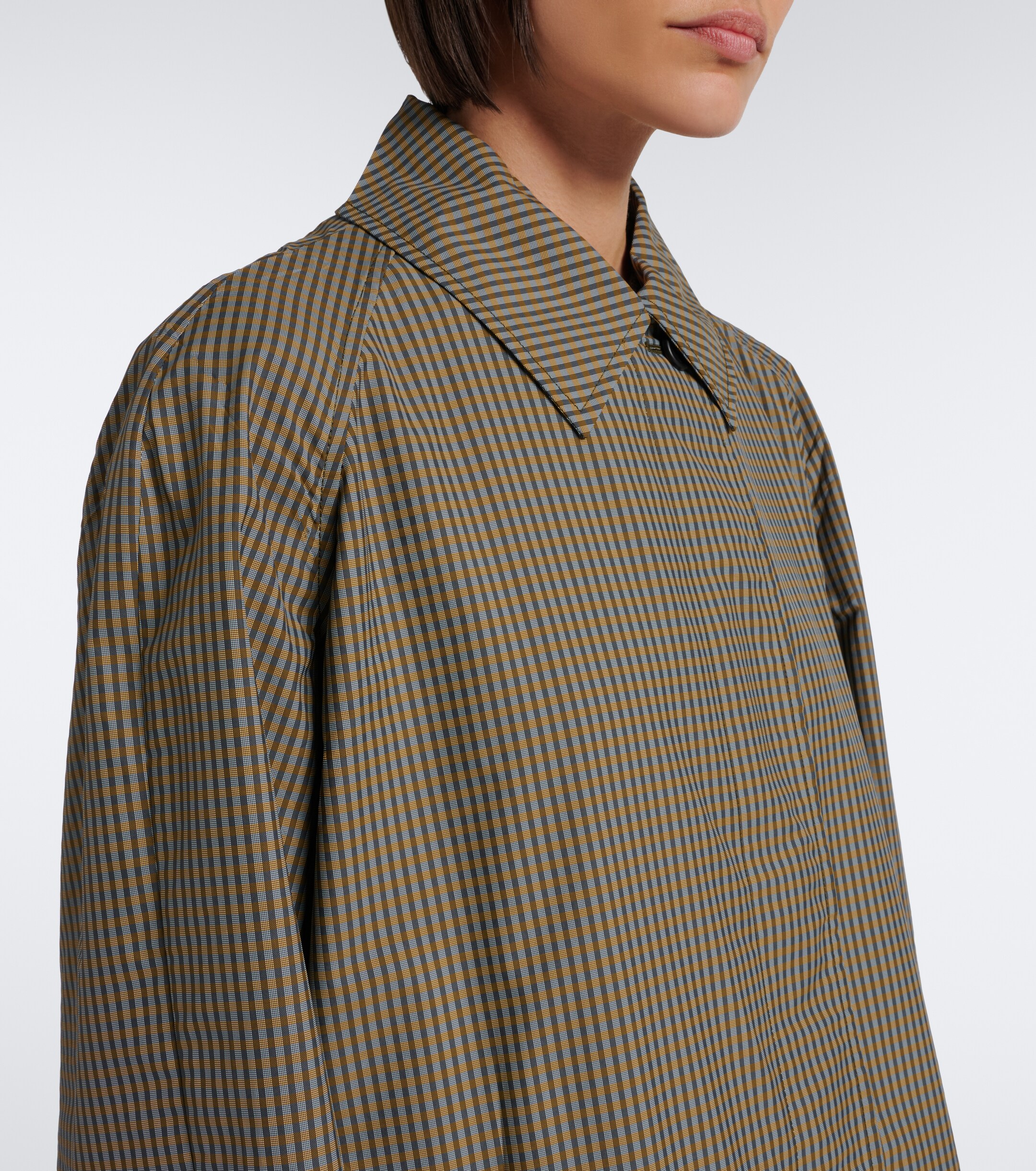 Prada Prada Checked technical trench coat