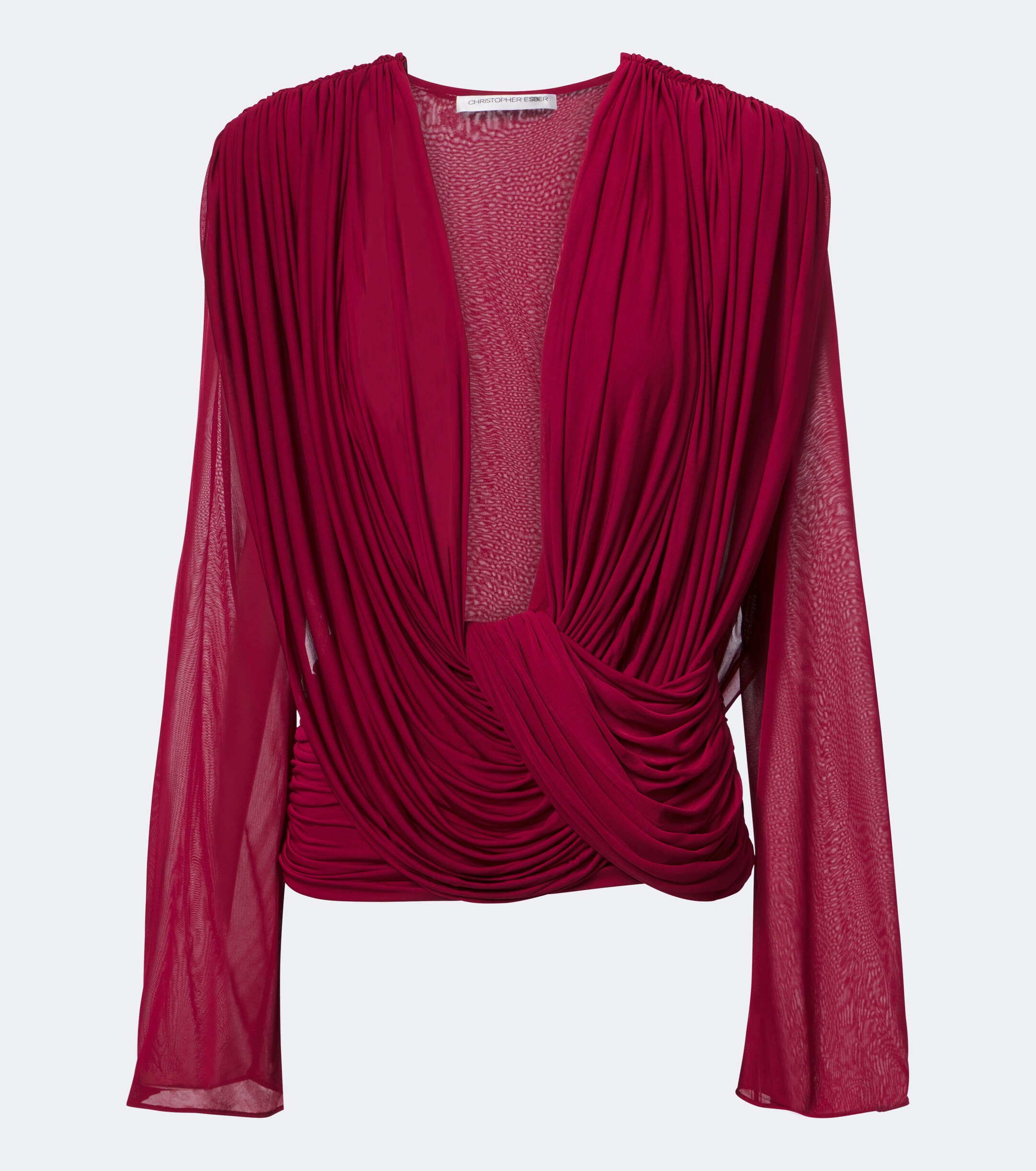 Christopher Esber Christopher Esber Ripple draped jersey top