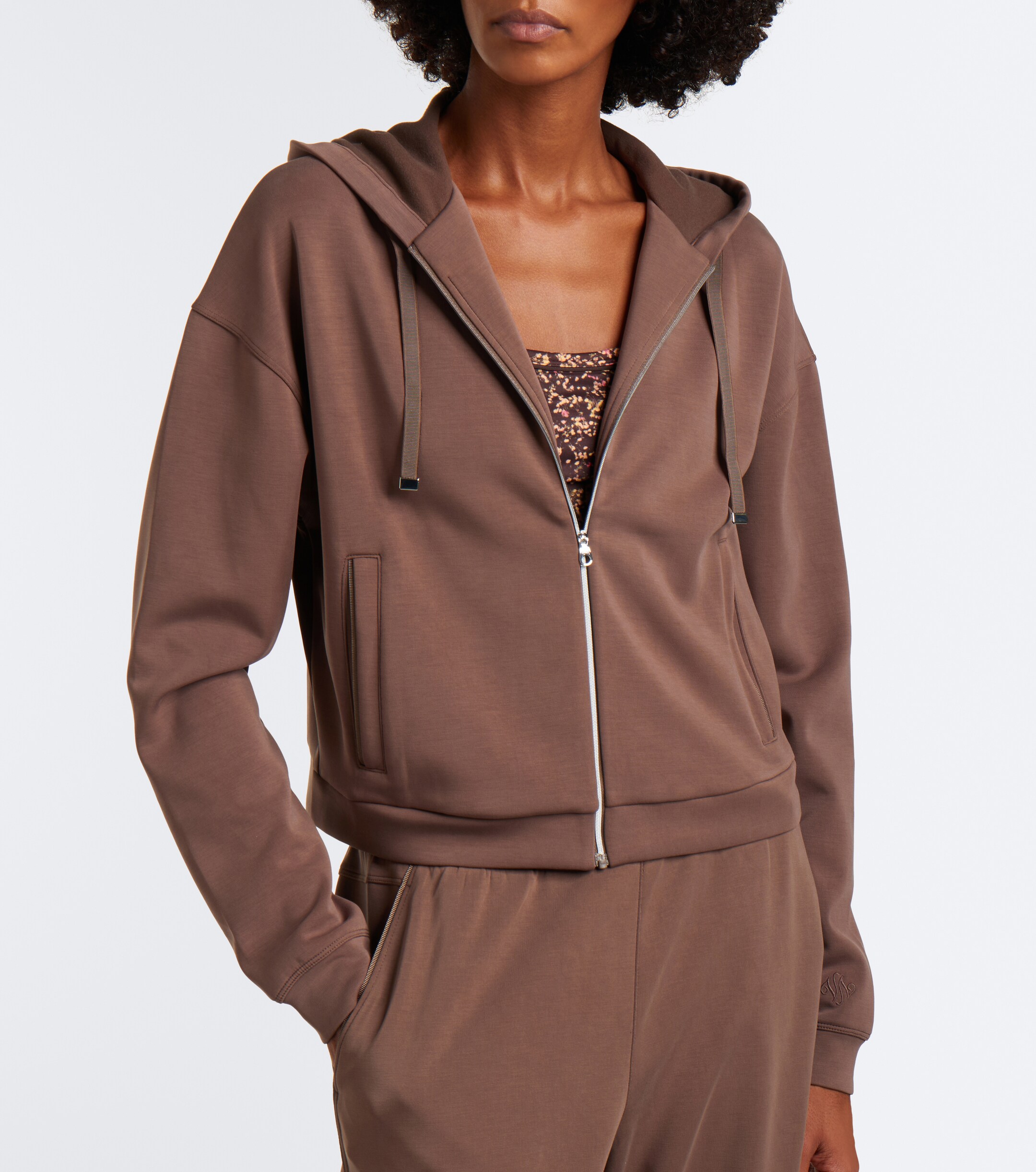 Varley Varley Jorgie jersey zip-up hoodie