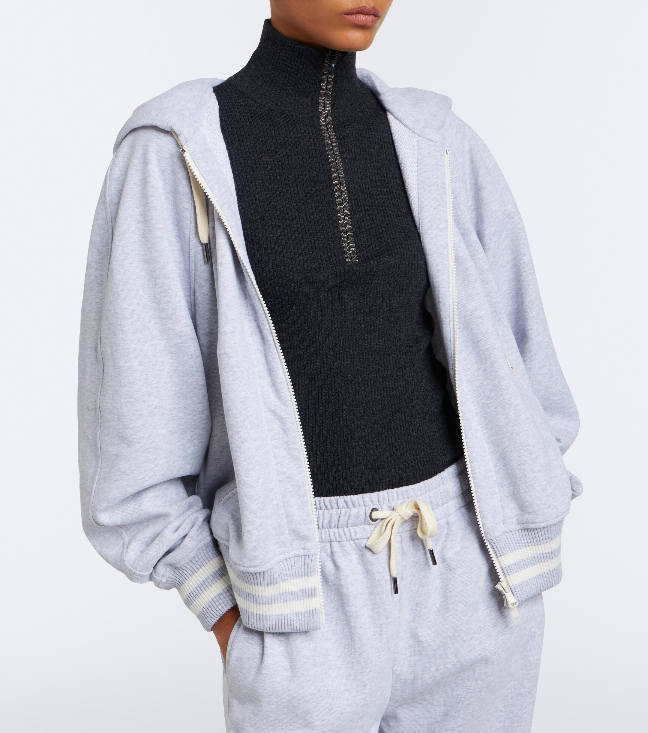 Brunello Cucinelli Brunello Cucinelli Cotton jersey zip-up hoodie
