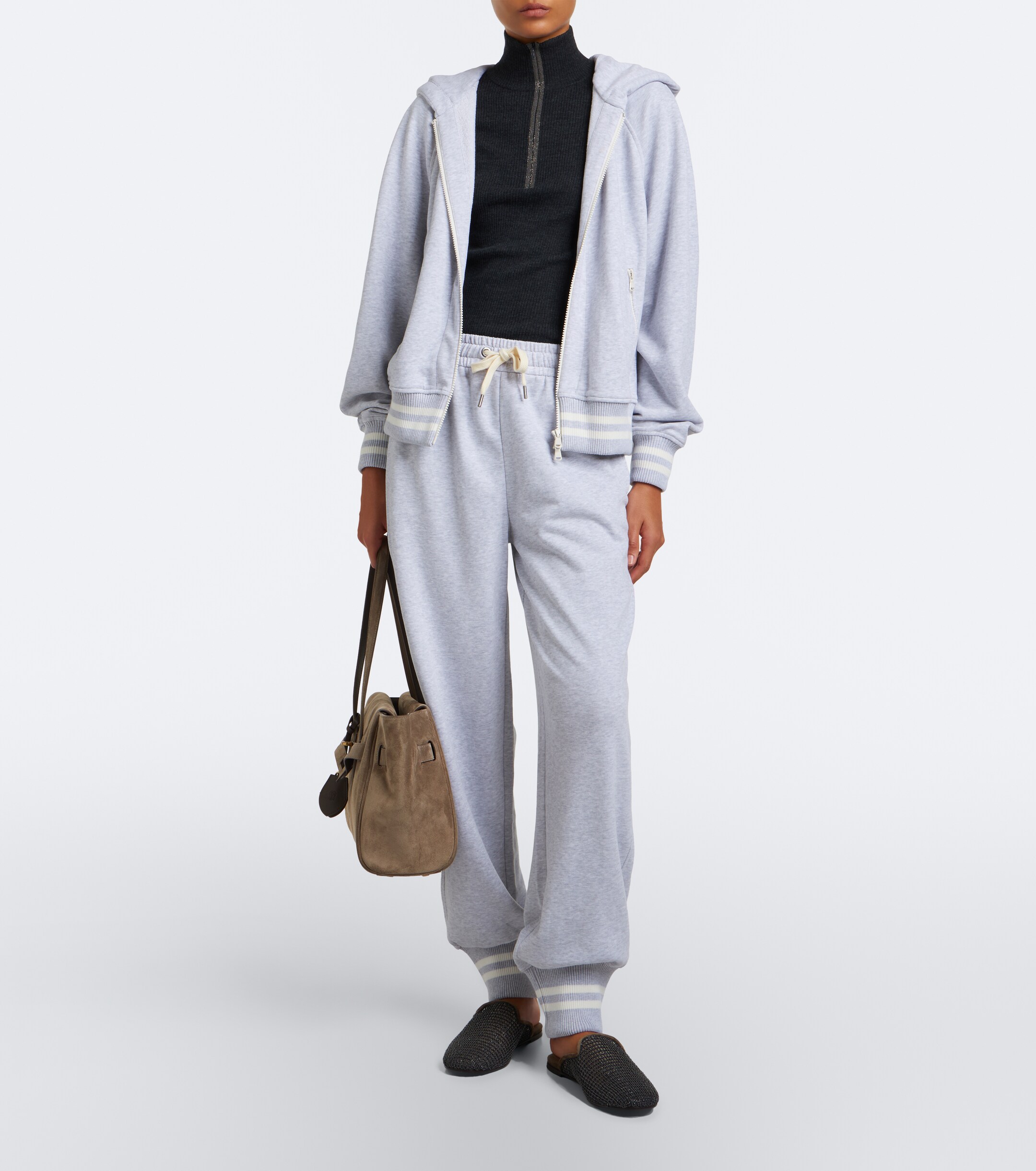 Brunello Cucinelli Brunello Cucinelli Cotton jersey zip-up hoodie