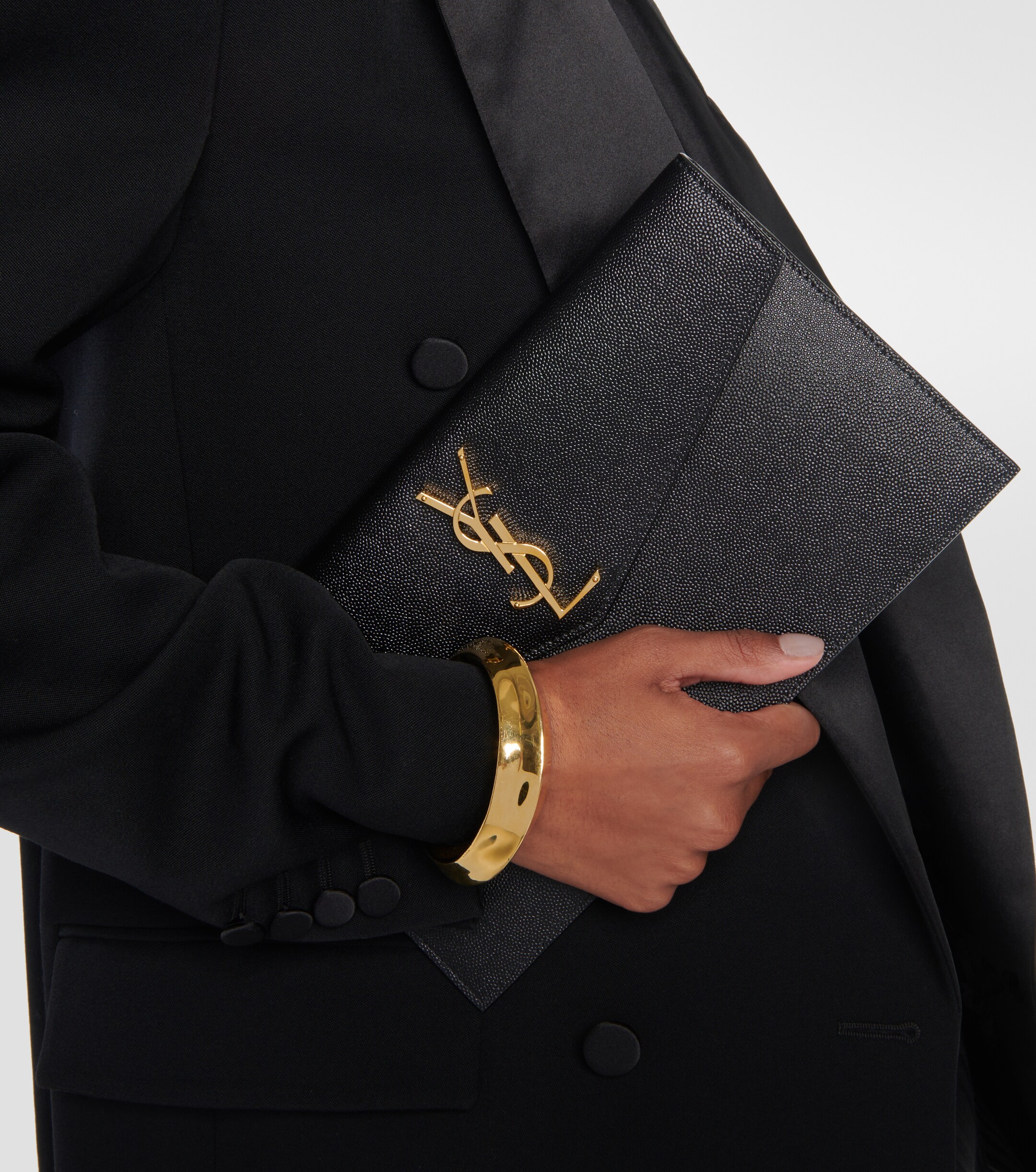 Saint Laurent Uptown leather clutch