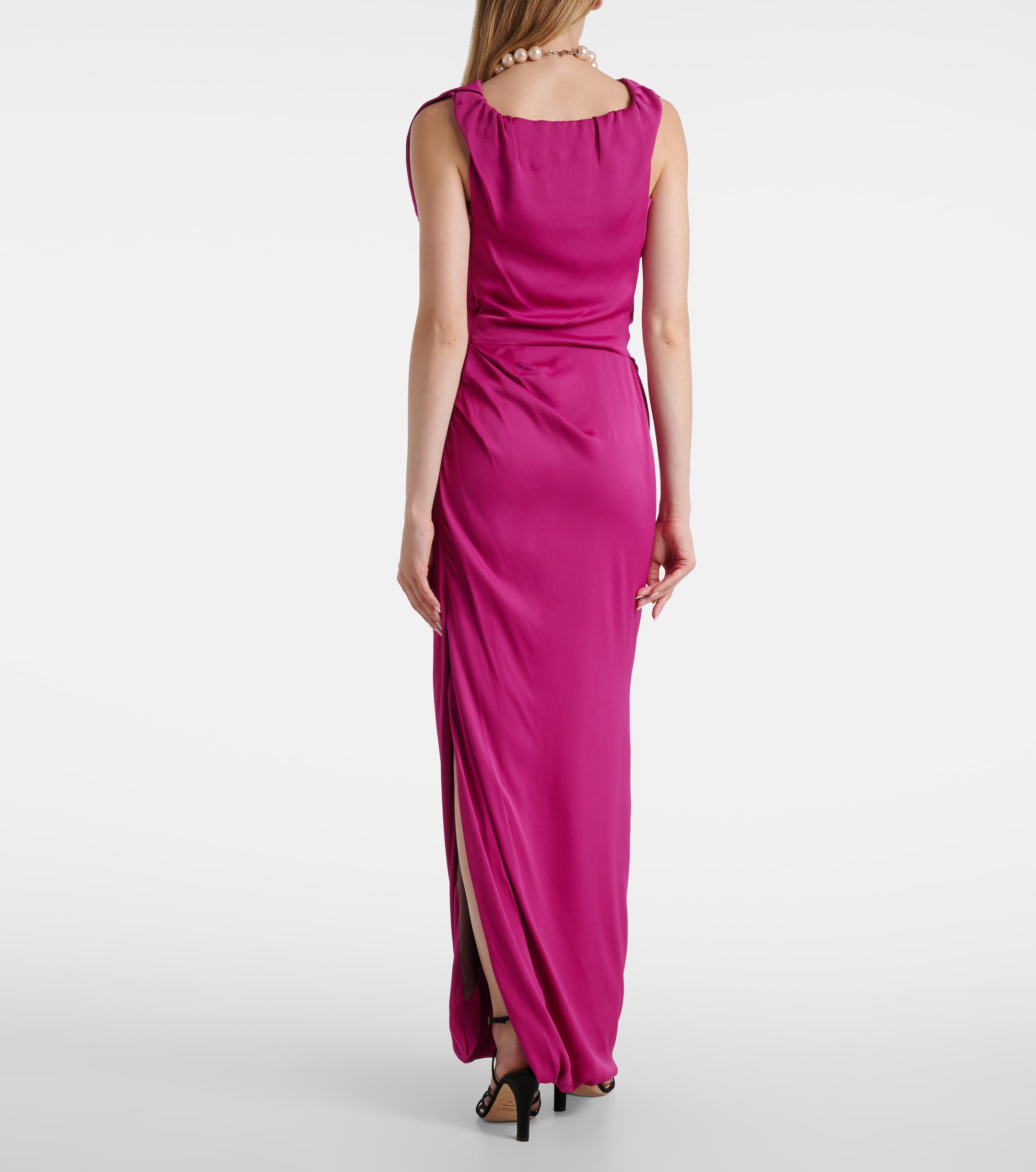 vivienne westwood ginnie off-the-shoulder cady maxi dress Vivienne Westwood Ginnie Amber Off-shoulder Maxi Dress