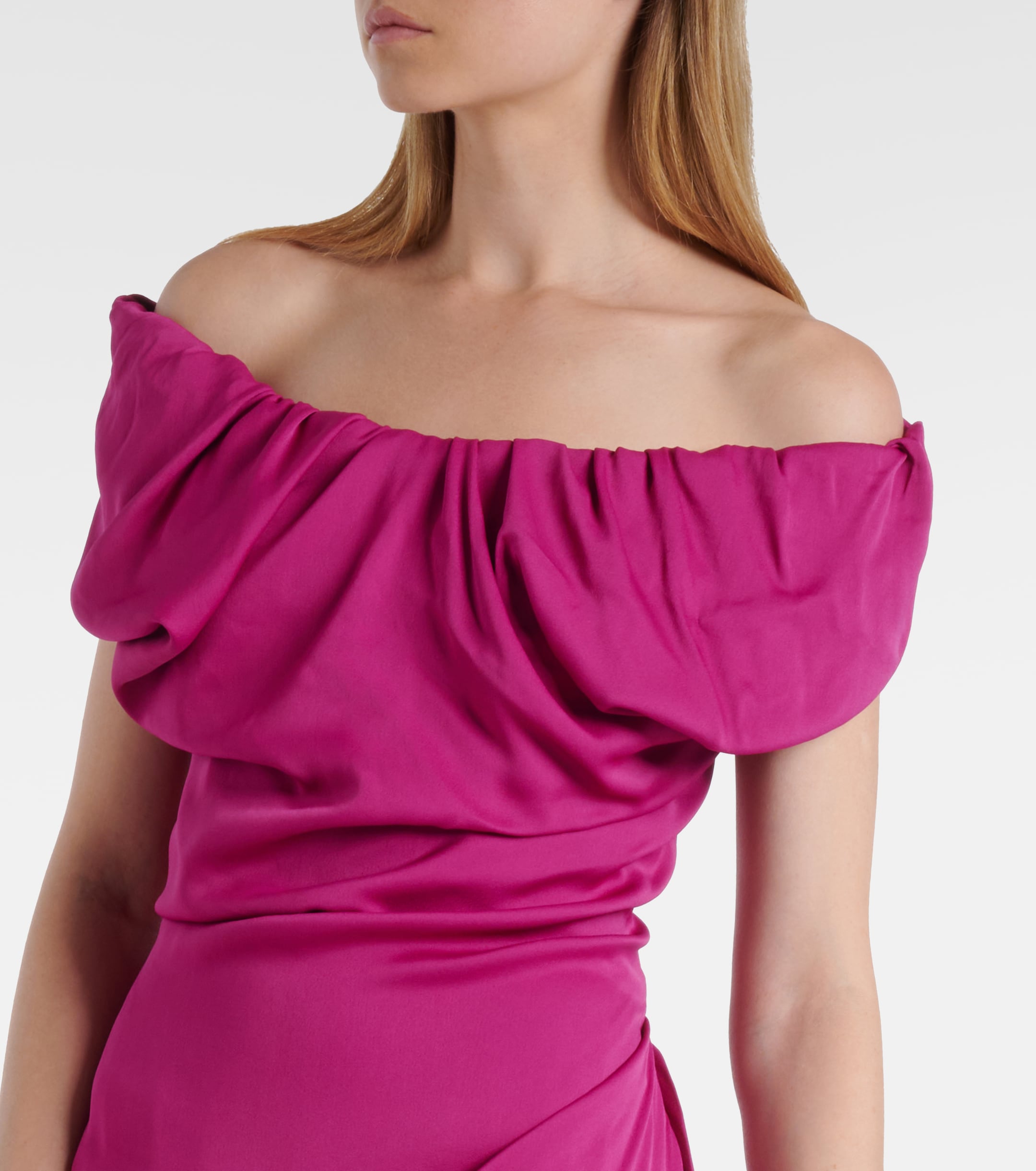 vivienne westwood ginnie off-the-shoulder cady maxi dress Ginnie draped jersey maxi dress in black - Vivienne Westwood
