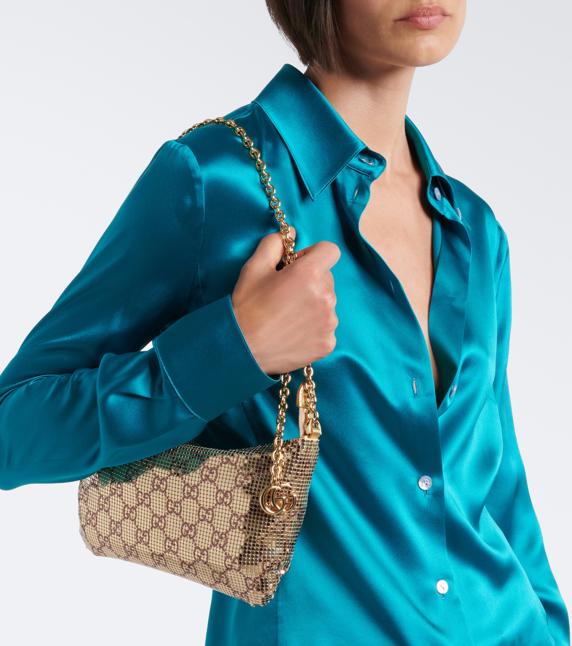 Gucci GG mesh shoulder bag