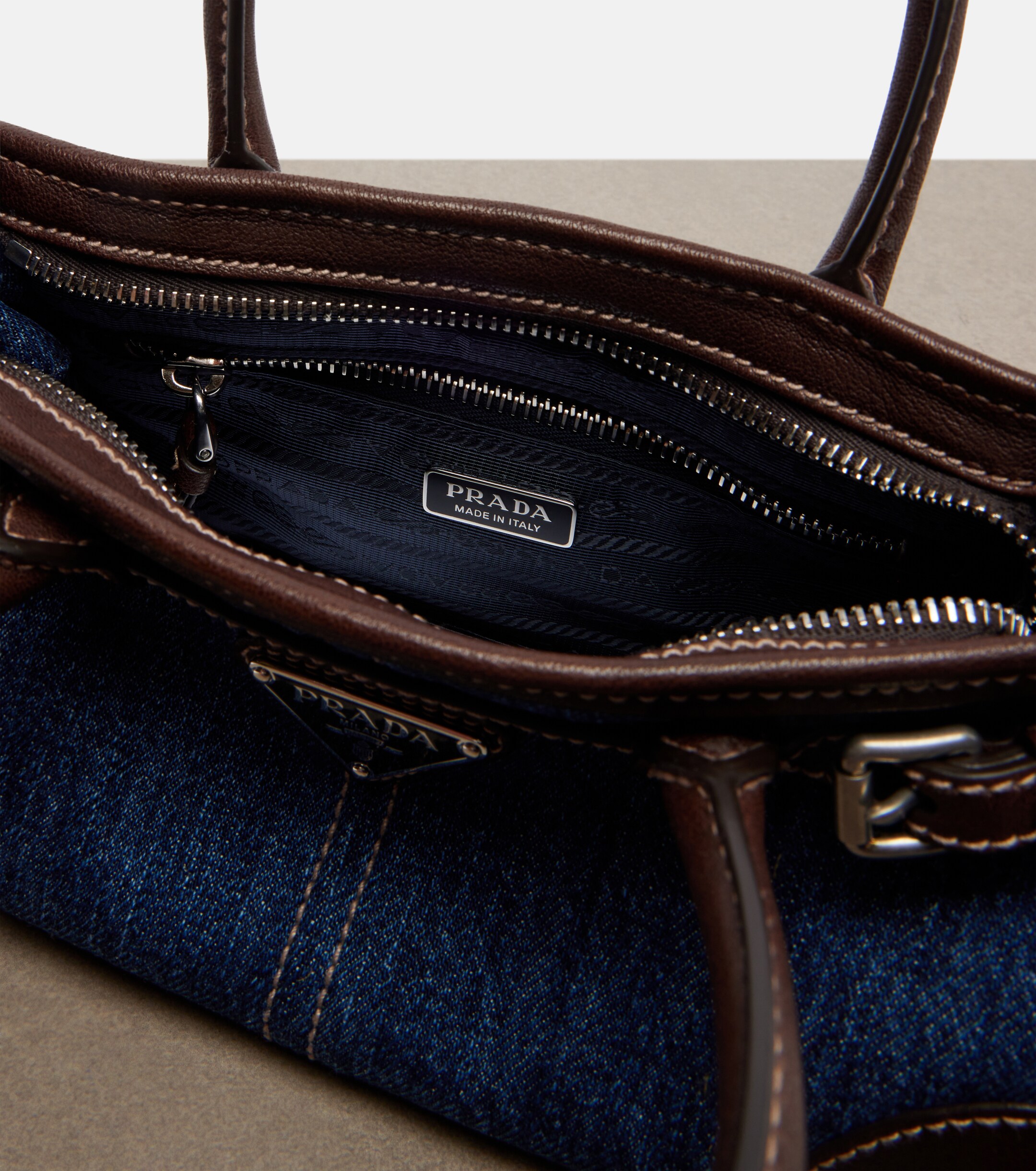Prada Prada Bonnie Small denim top-handle bag