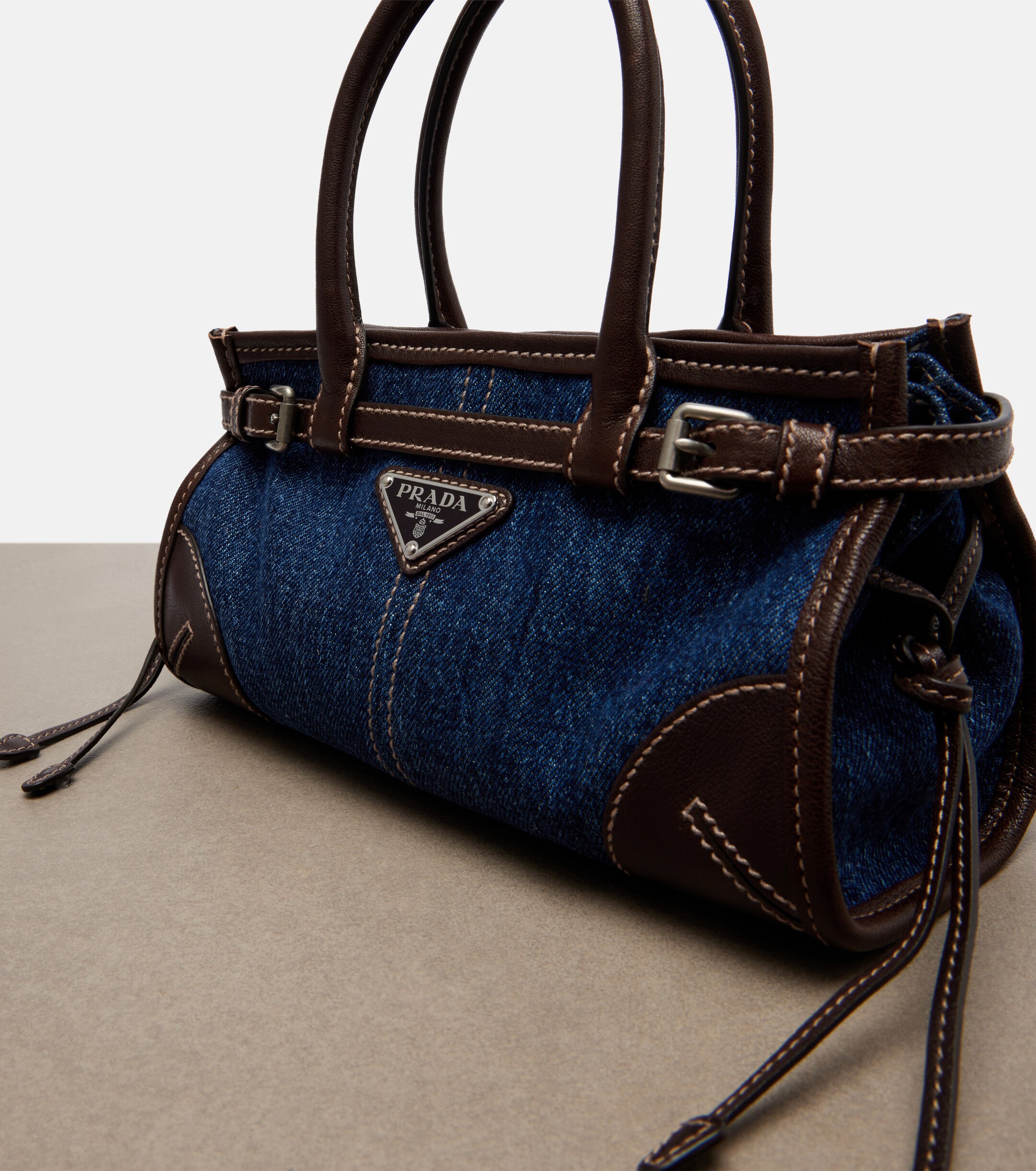 Prada Prada Bonnie Small denim top-handle bag