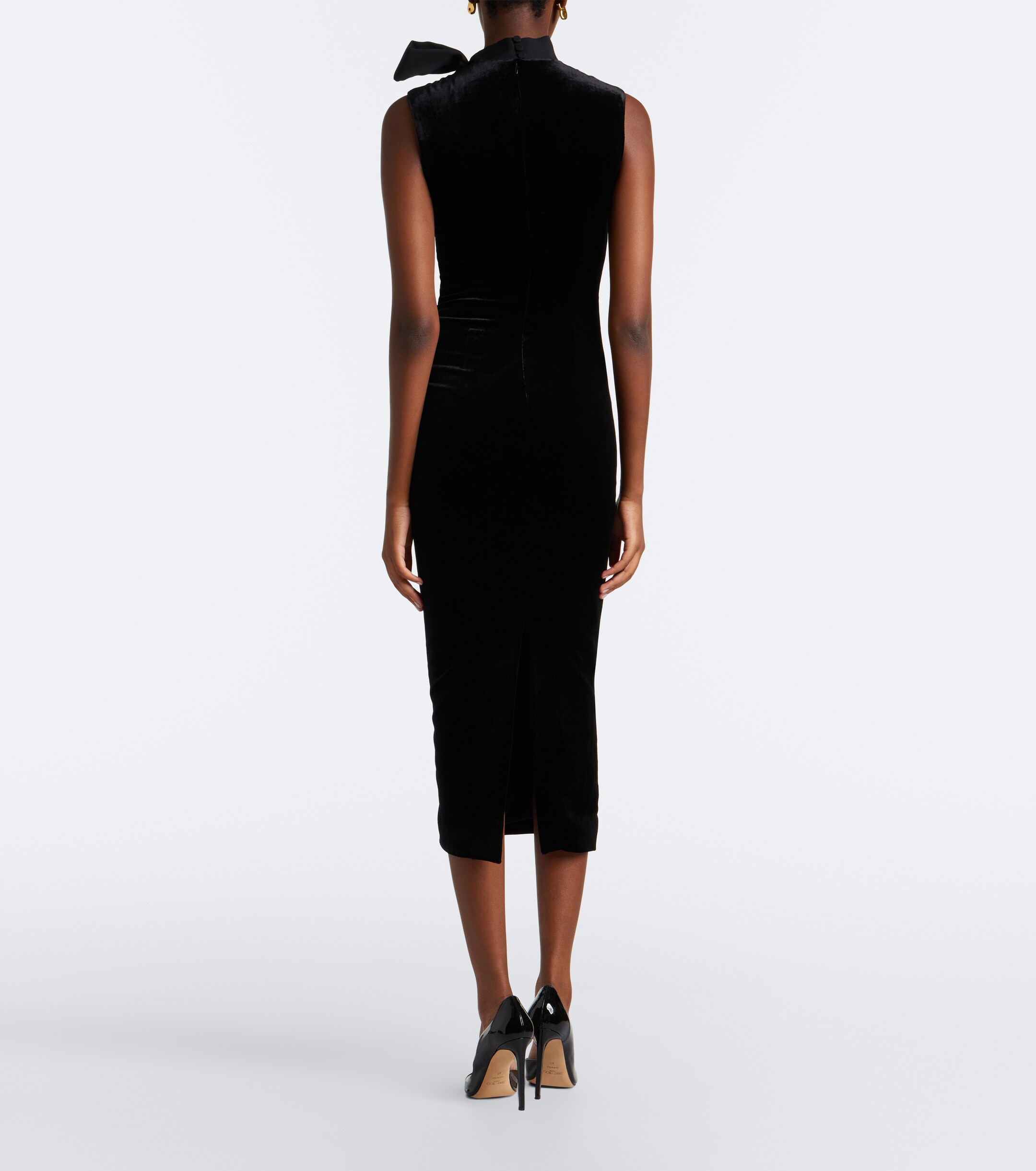 Roland Mouret Roland Mouret Tie-neck velvet cocktail dress