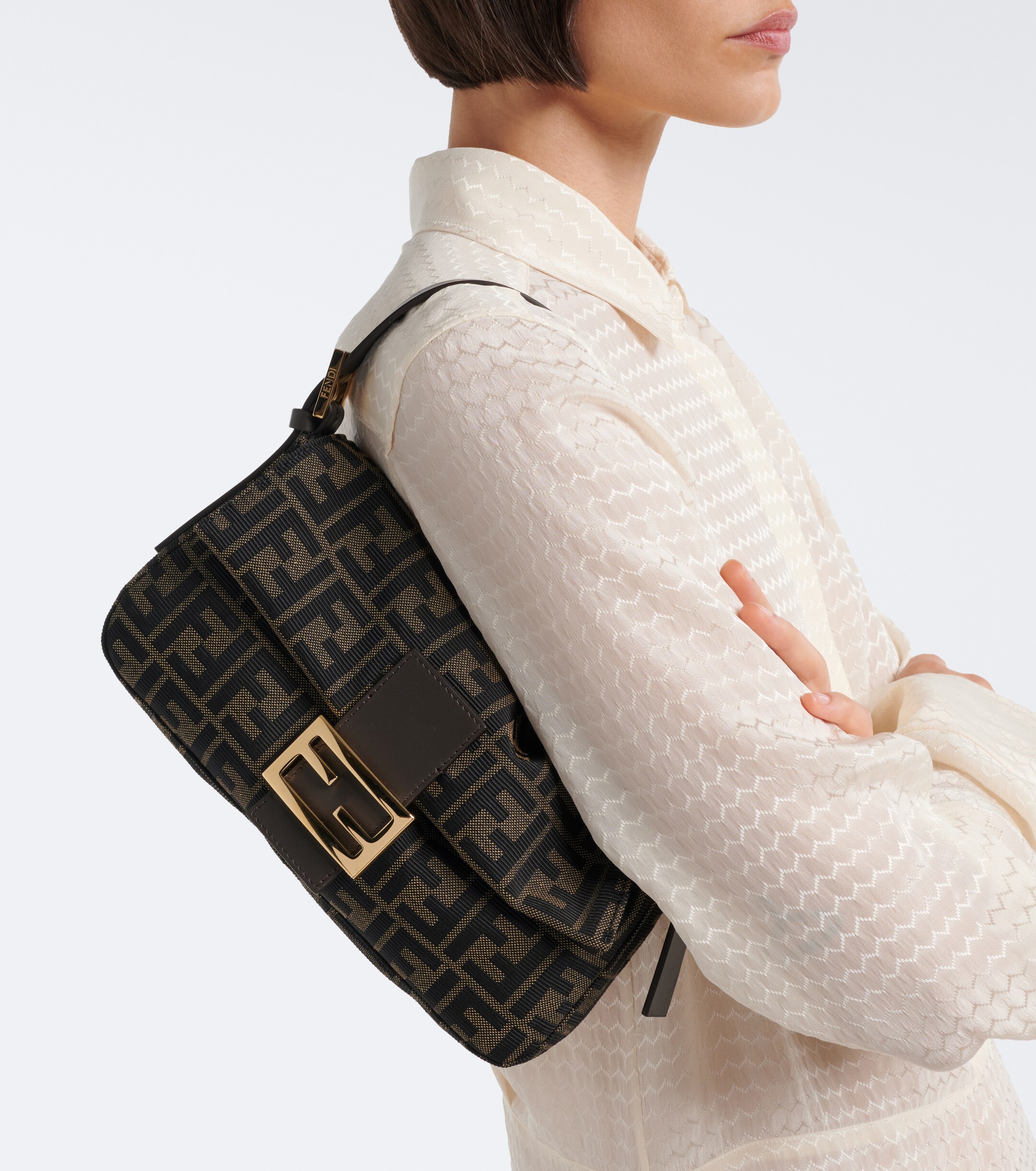 Fendi Baguette® 26424 Small canvas shoulder bag
