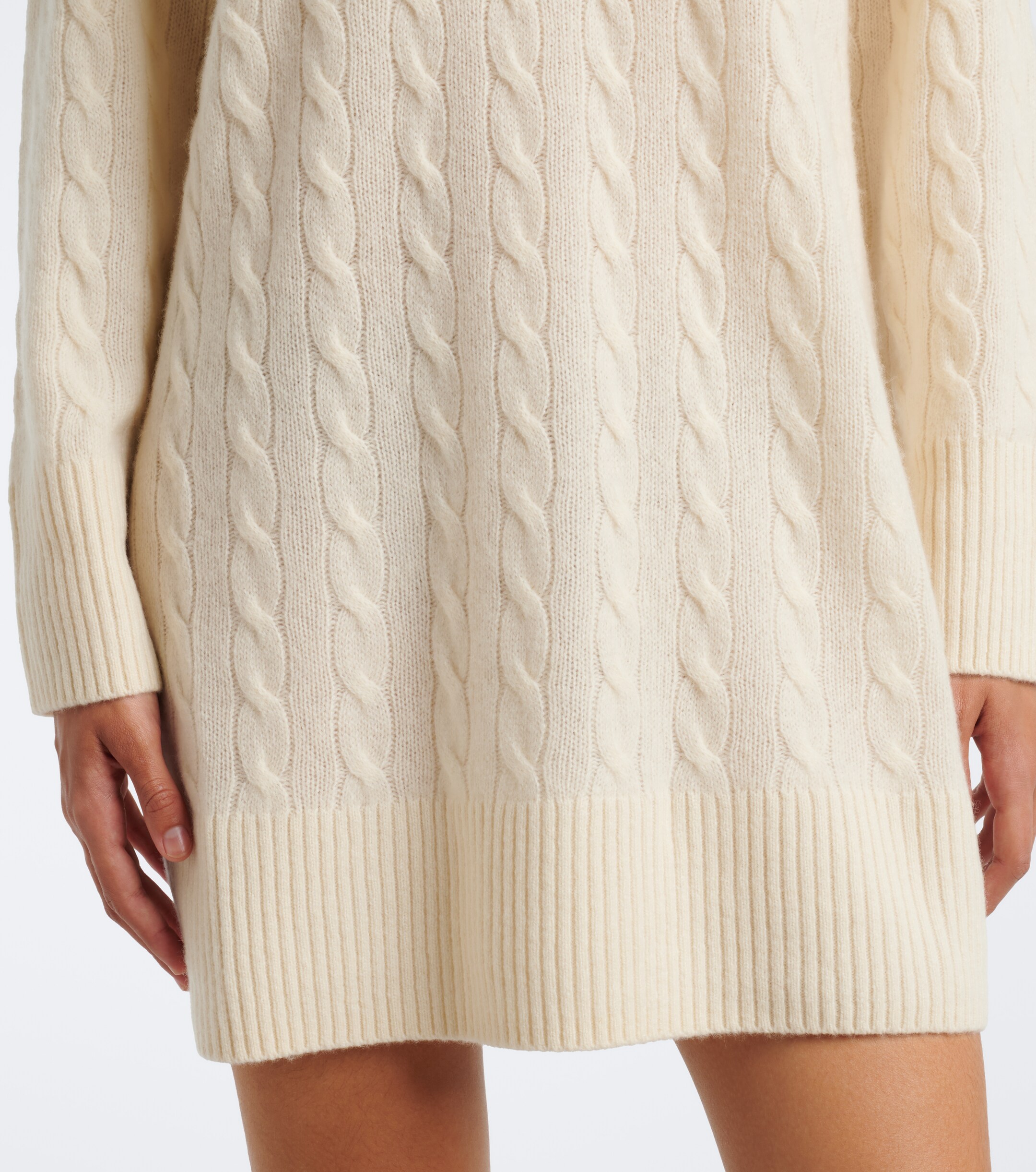 Polo Ralph Lauren Polo Ralph Lauren Cable-knit wool and cashmere sweater dress