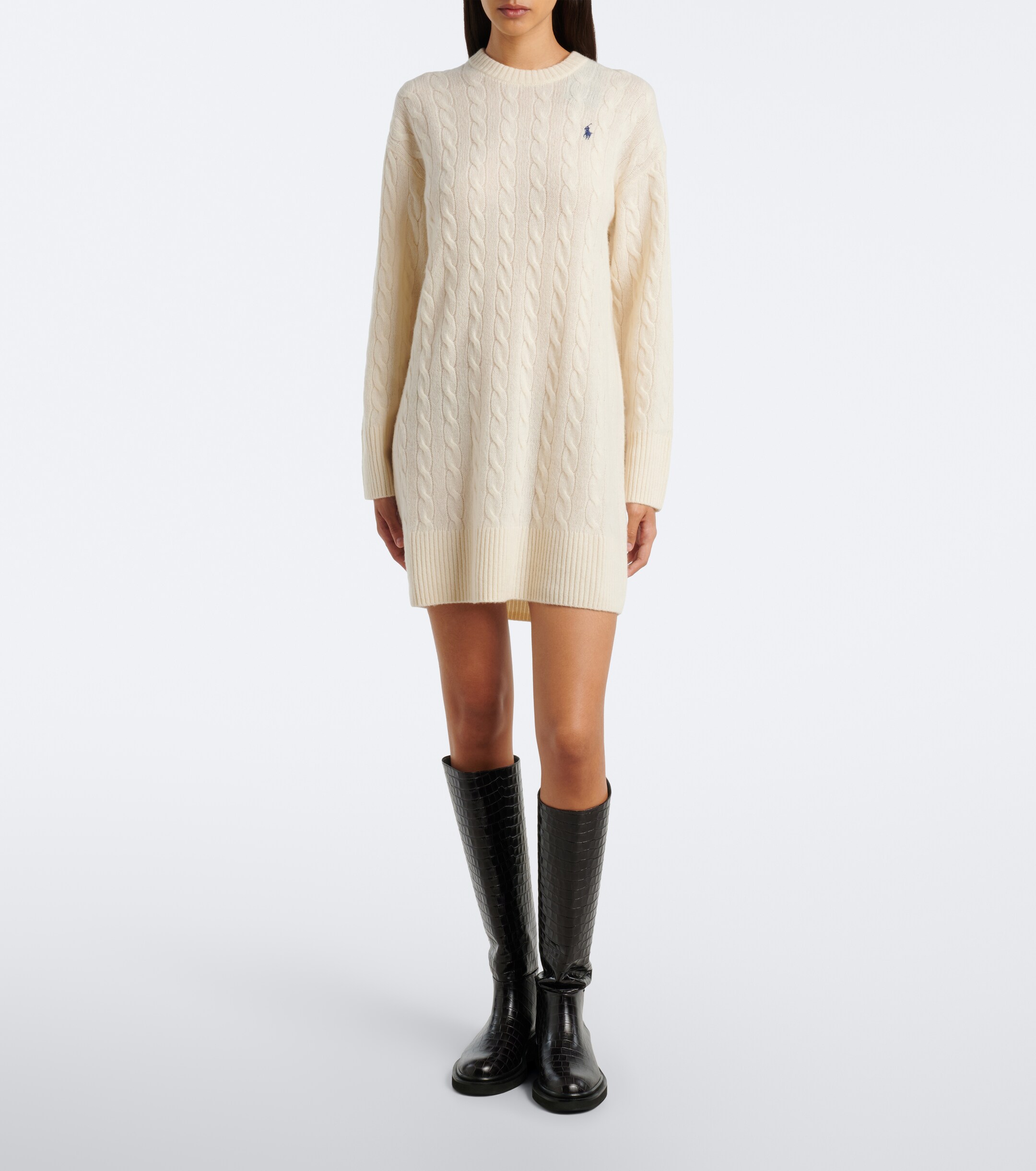 Polo Ralph Lauren Polo Ralph Lauren Cable-knit wool and cashmere sweater dress