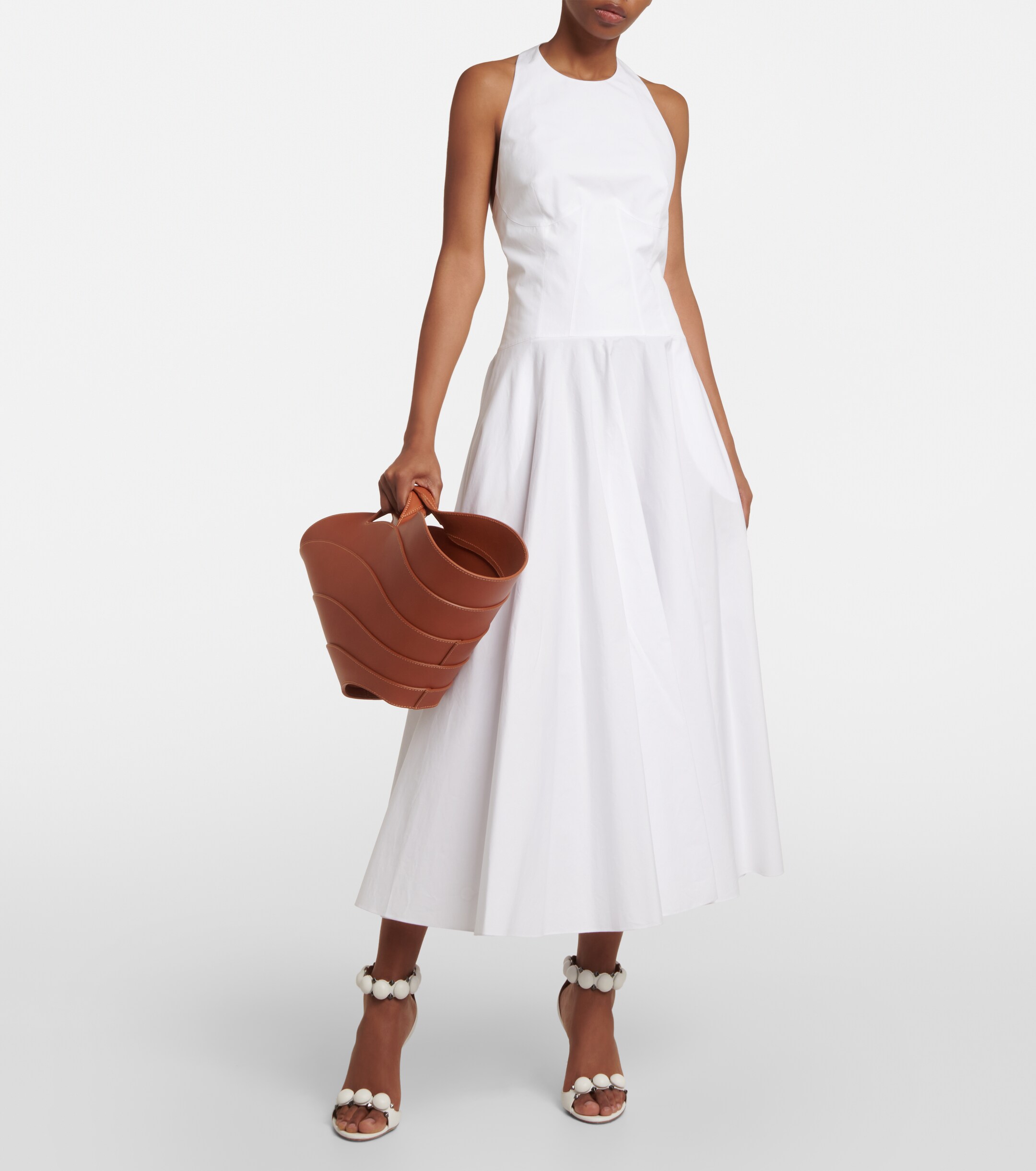 Alaïa Khaima Medium leather tote bag
