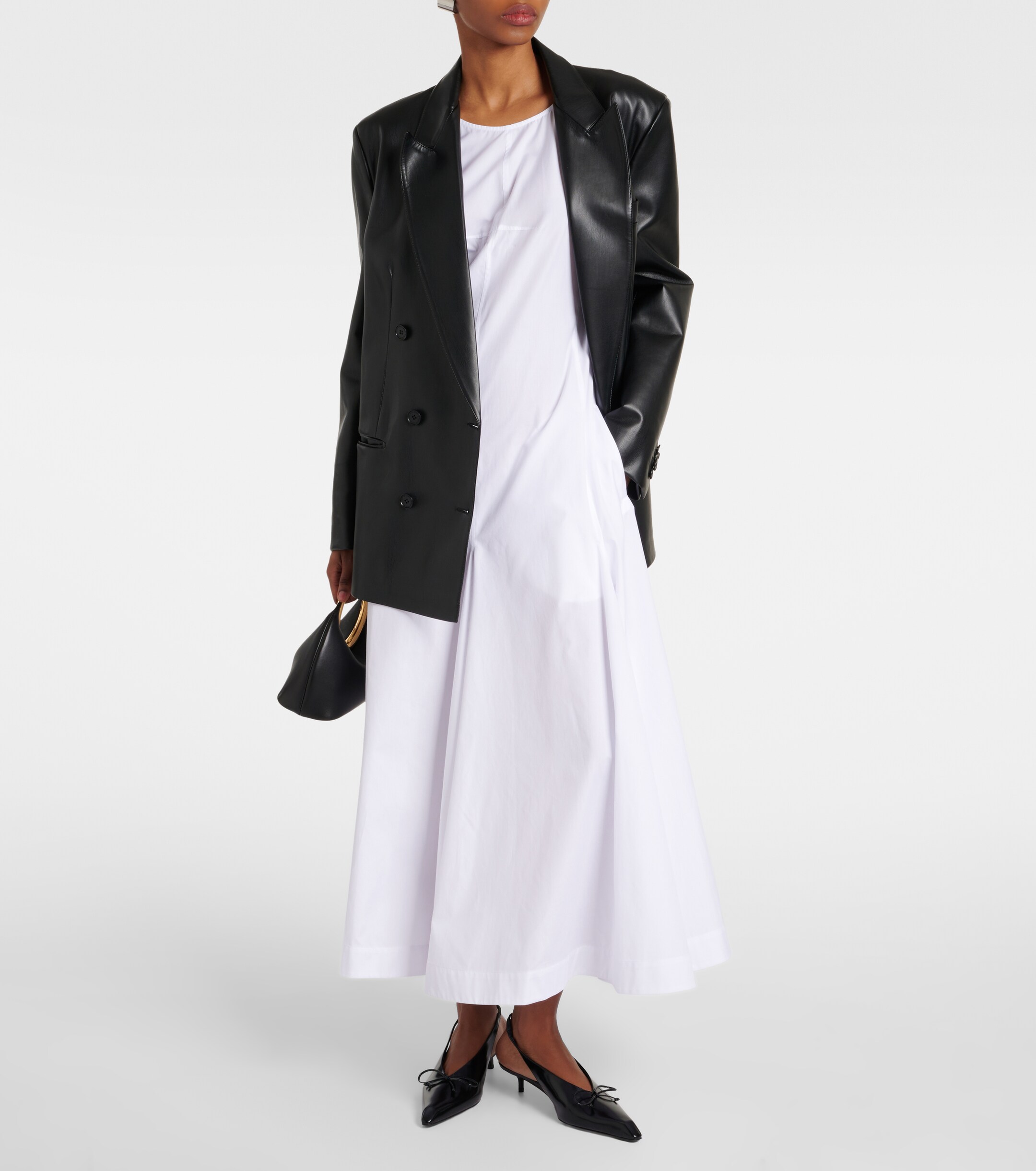 Sportmax Cactus cotton poplin midi dress