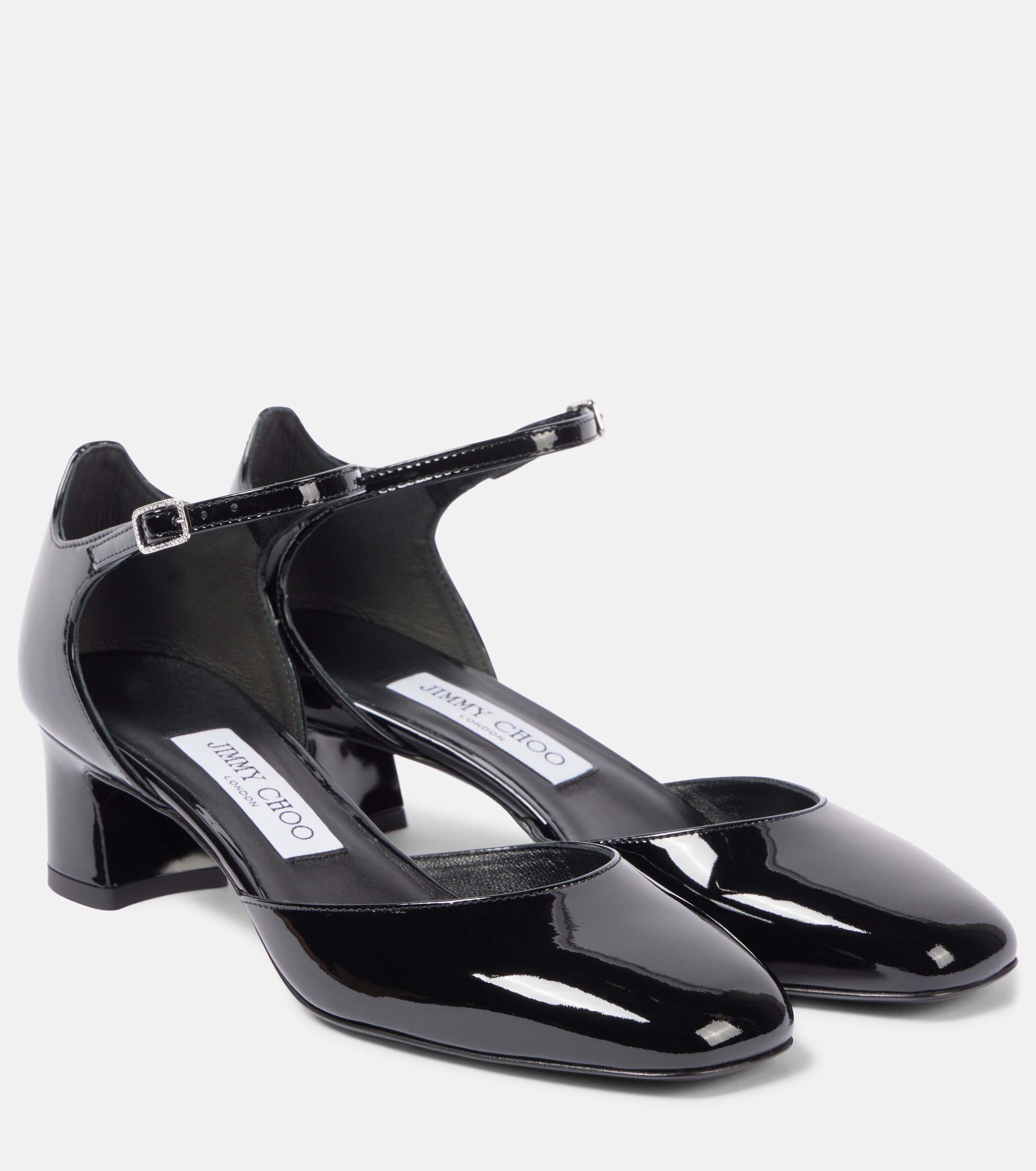 JIMMY CHOO - Pixie 45 patent leather Mary Jane pumps | Plush