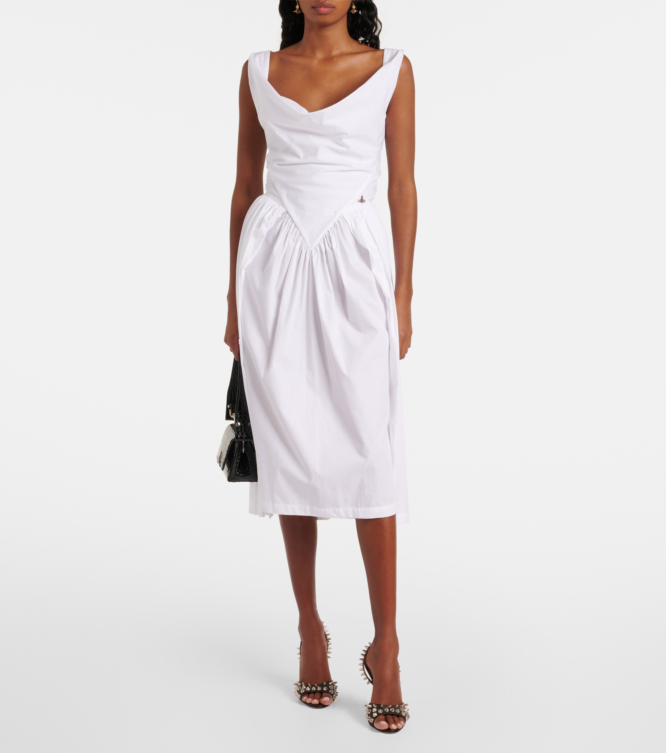 Vivienne Westwood Sunday cotton corset midi dress