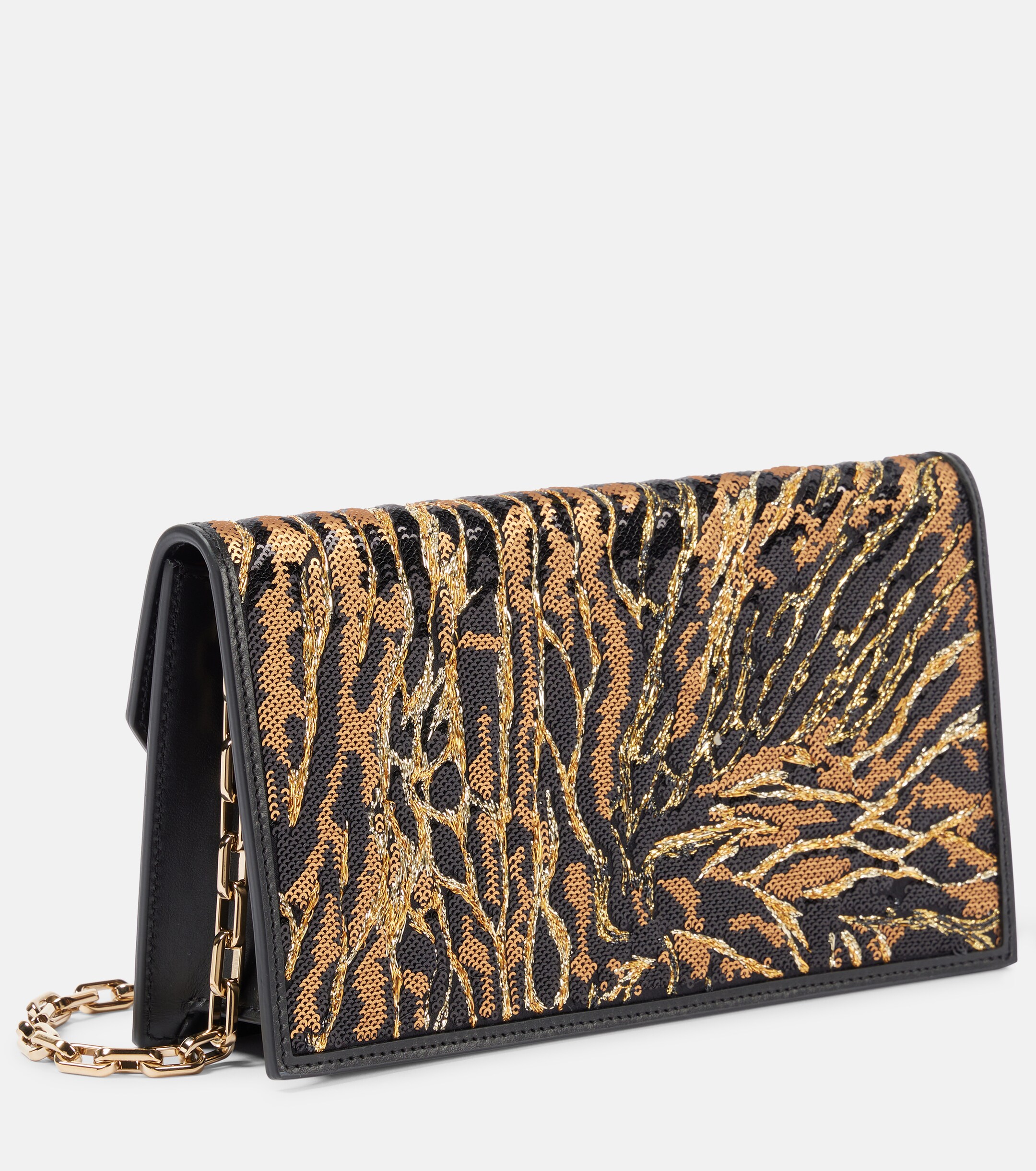 CHRISTIAN LOUBOUTIN Loubi54 leopard-print crêpe satin clutch