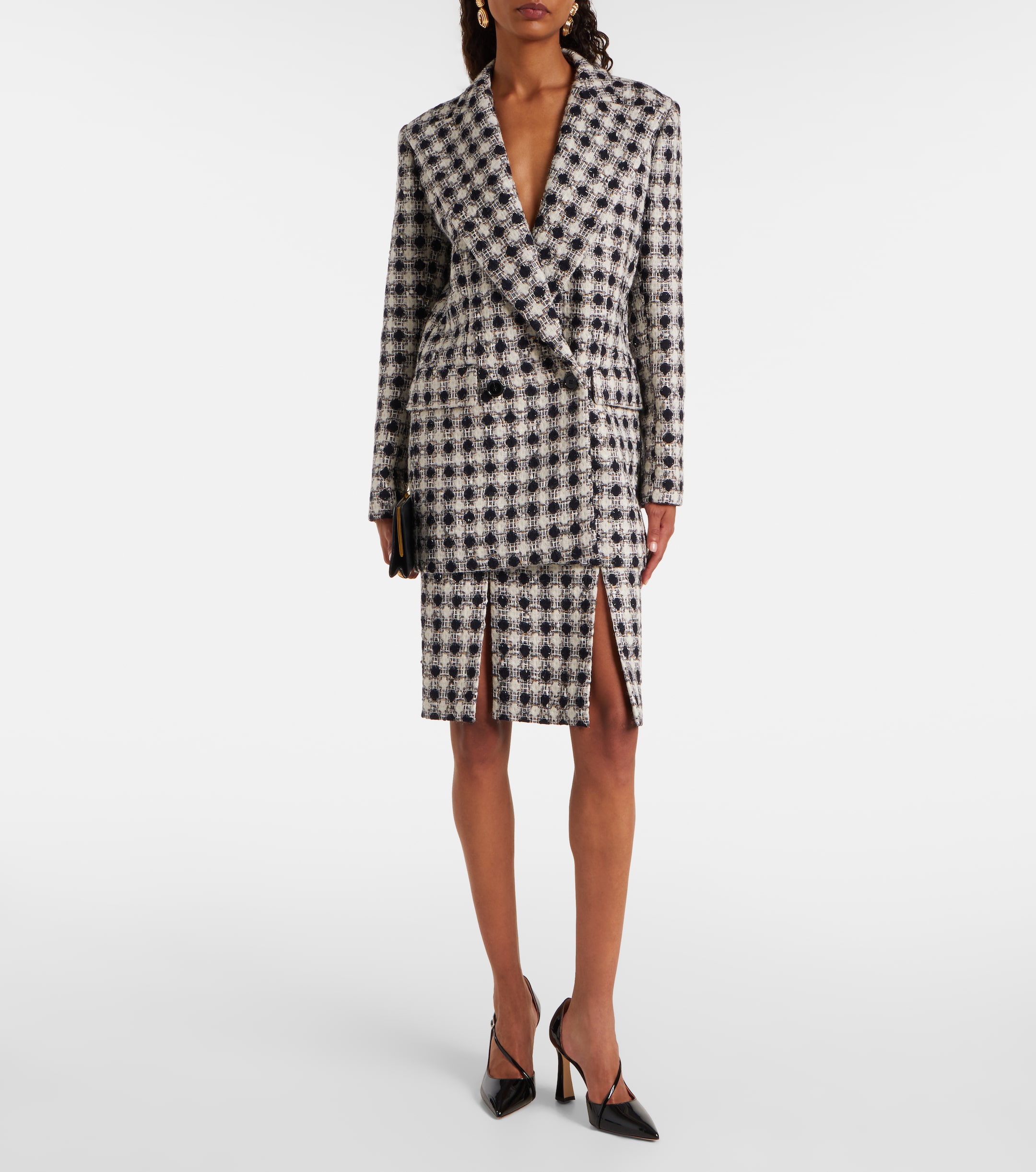 Nina Ricci Double-breasted tweed blazer