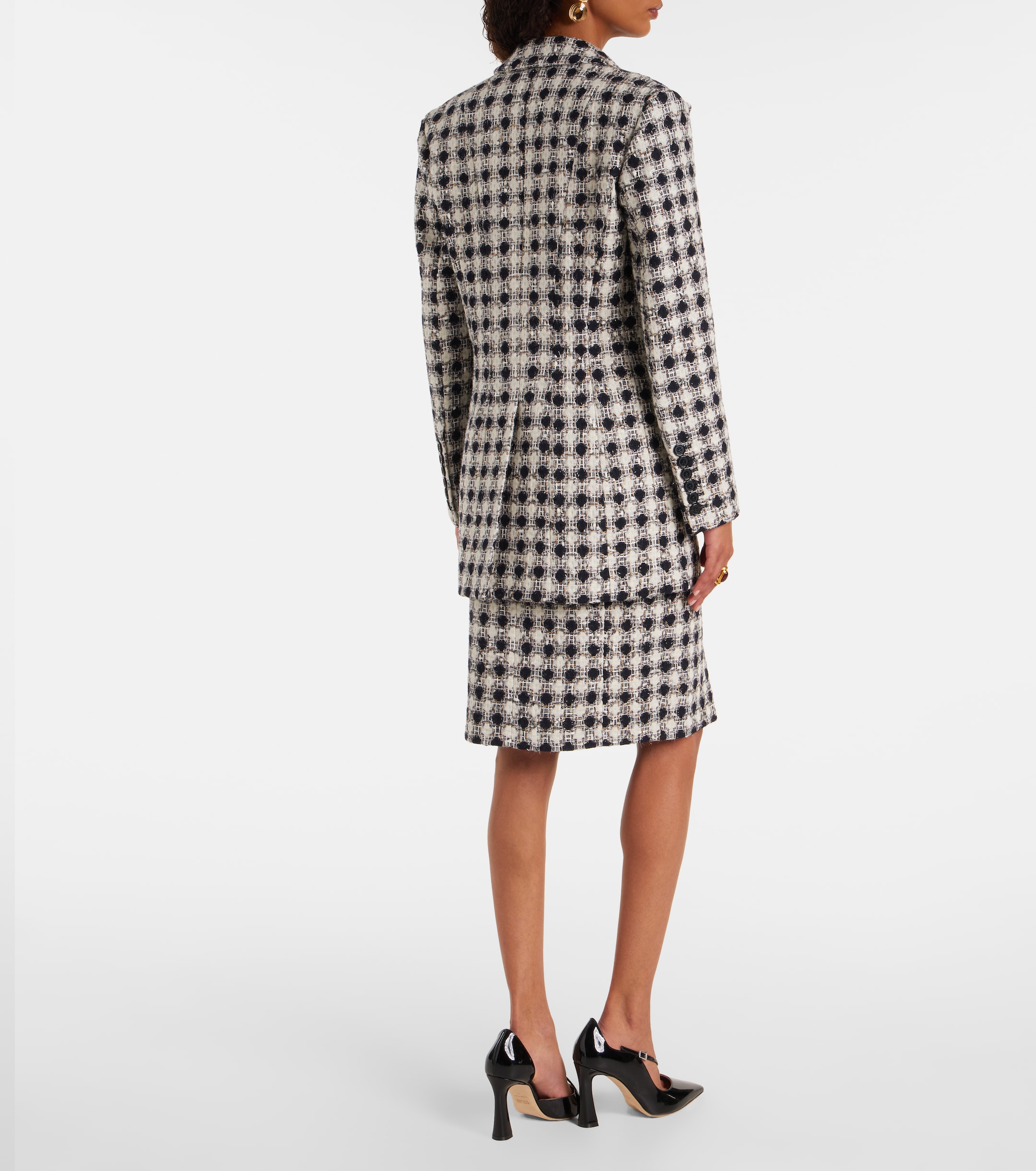 Nina Ricci Double-breasted tweed blazer thumbnail