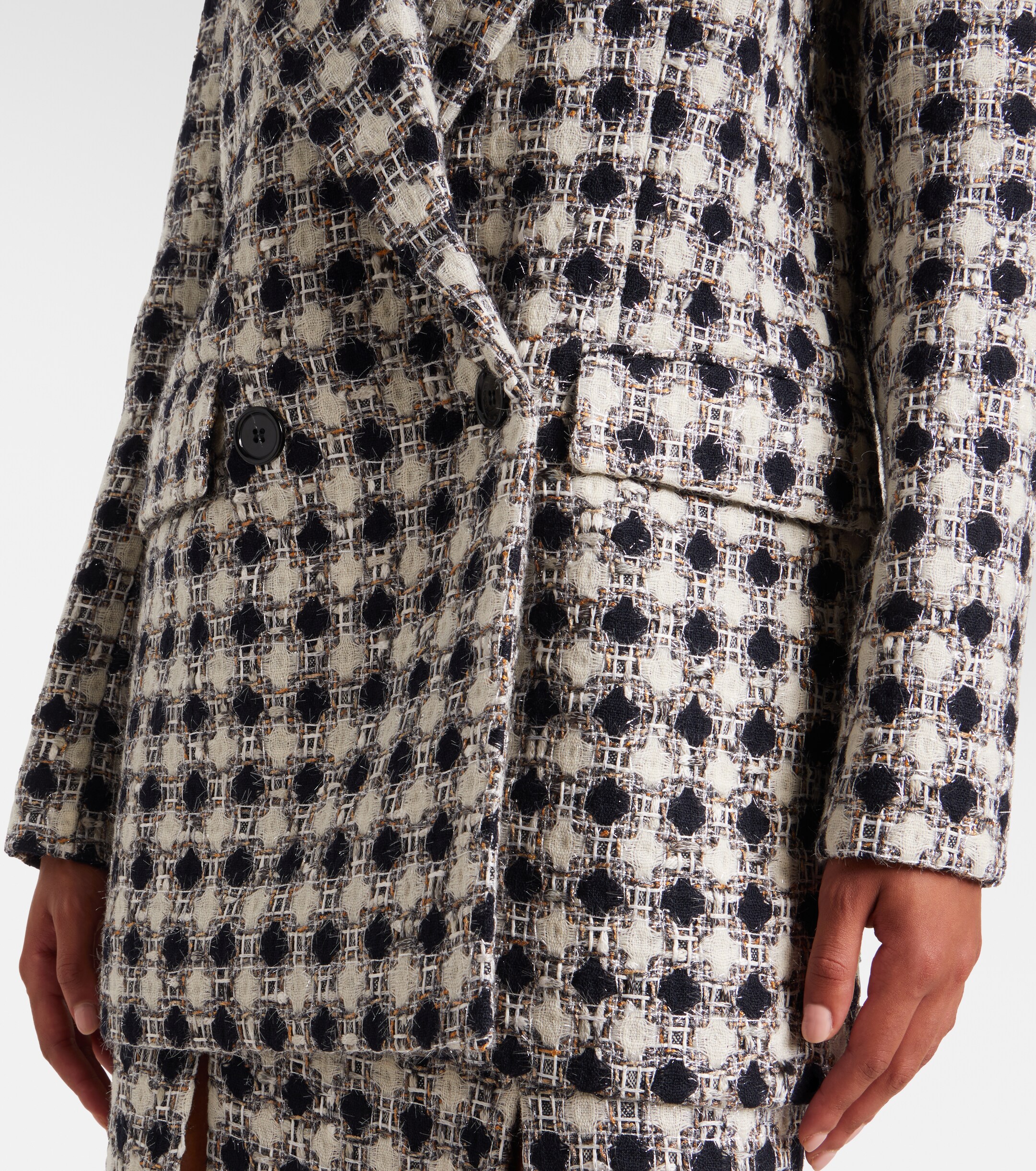 Nina Ricci Double-breasted tweed blazer thumbnail